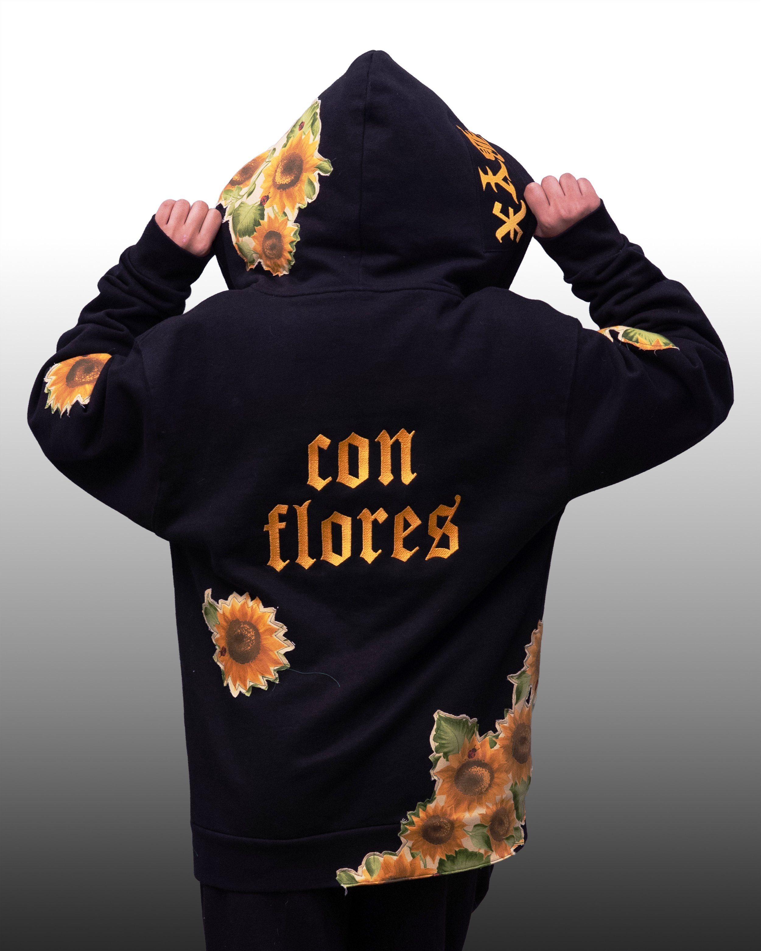 Sunflower Con Flores Zip-Up Hoodie