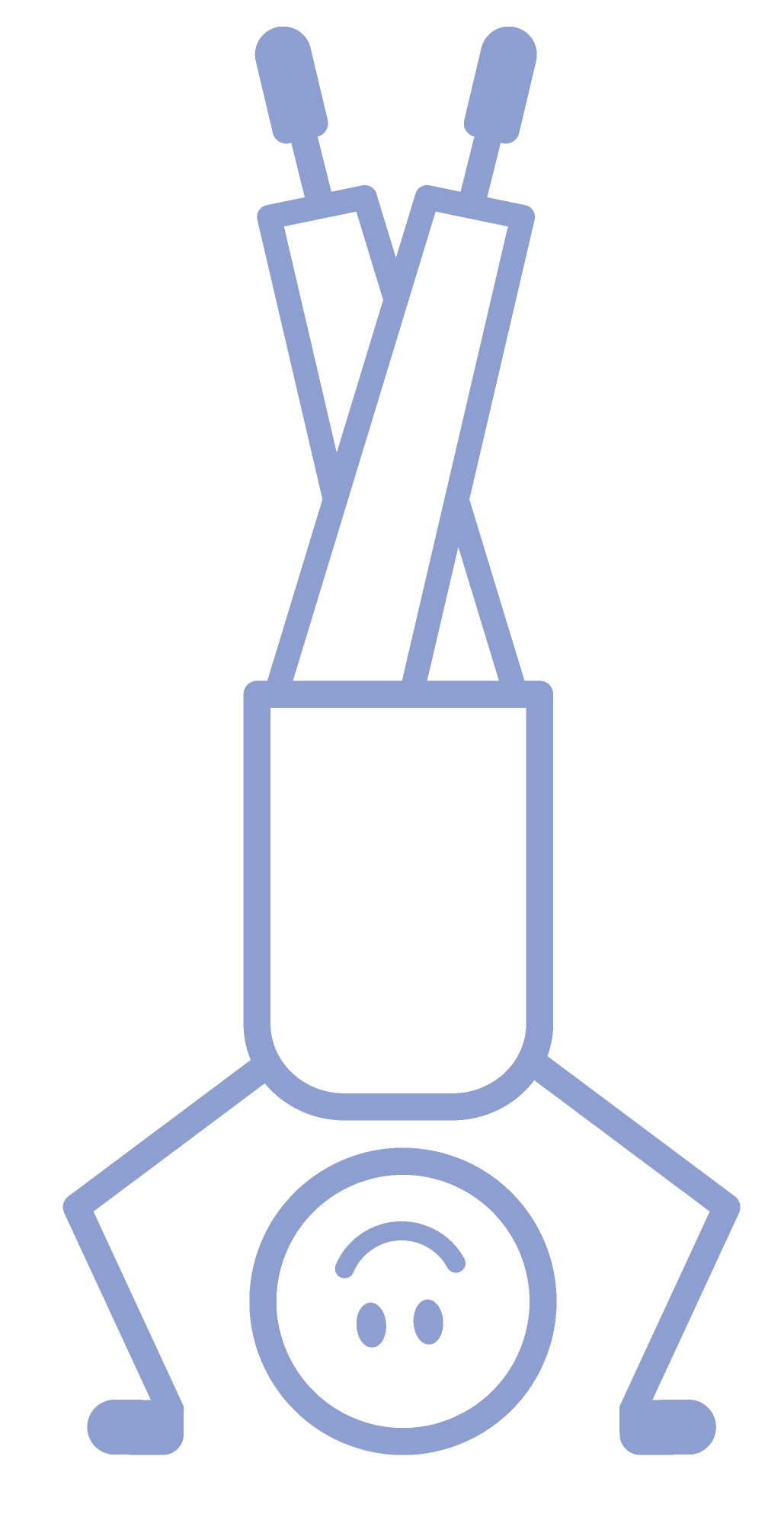 tekening kind handstand