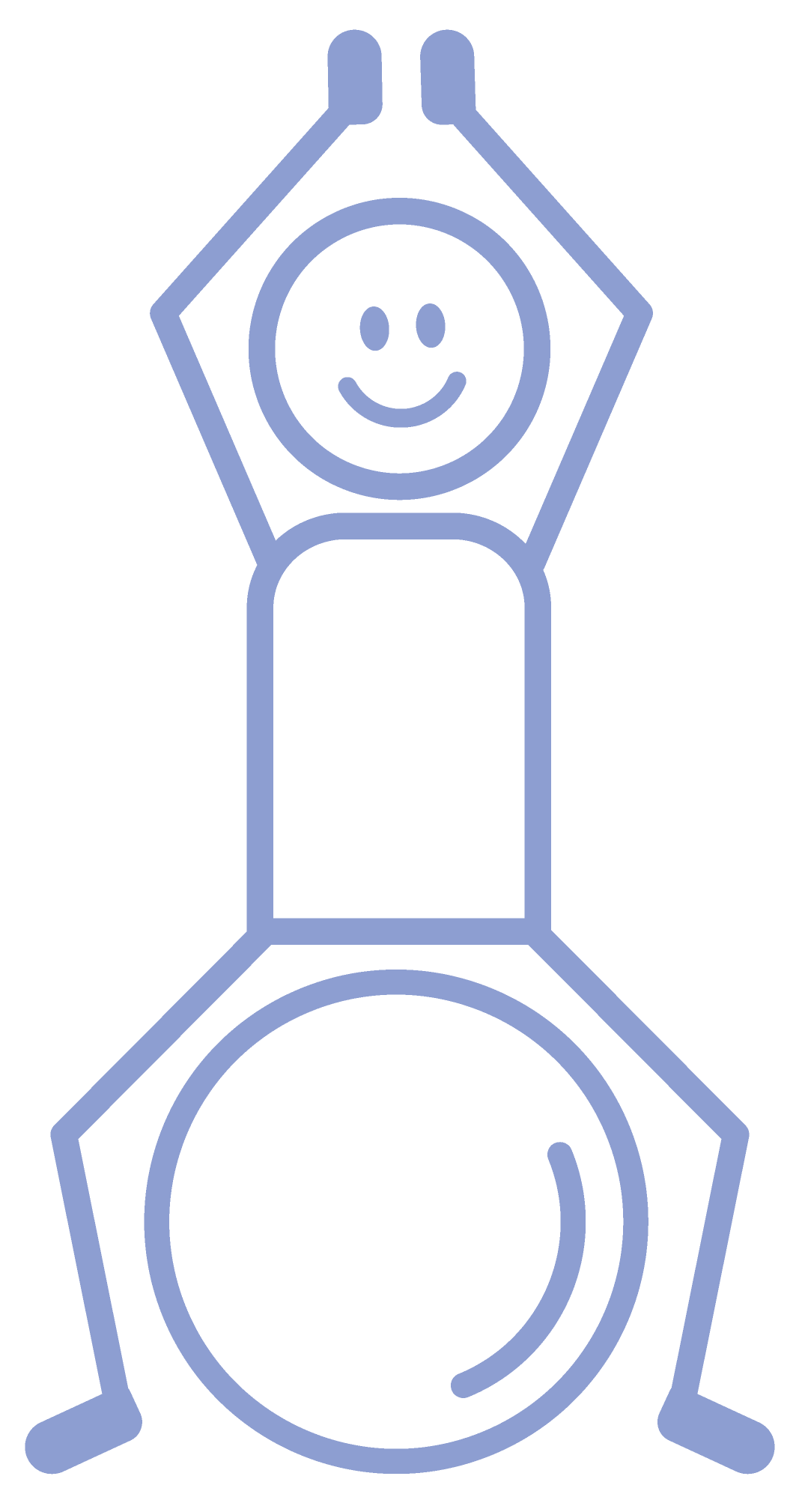 tekening kind zittend op skippybal