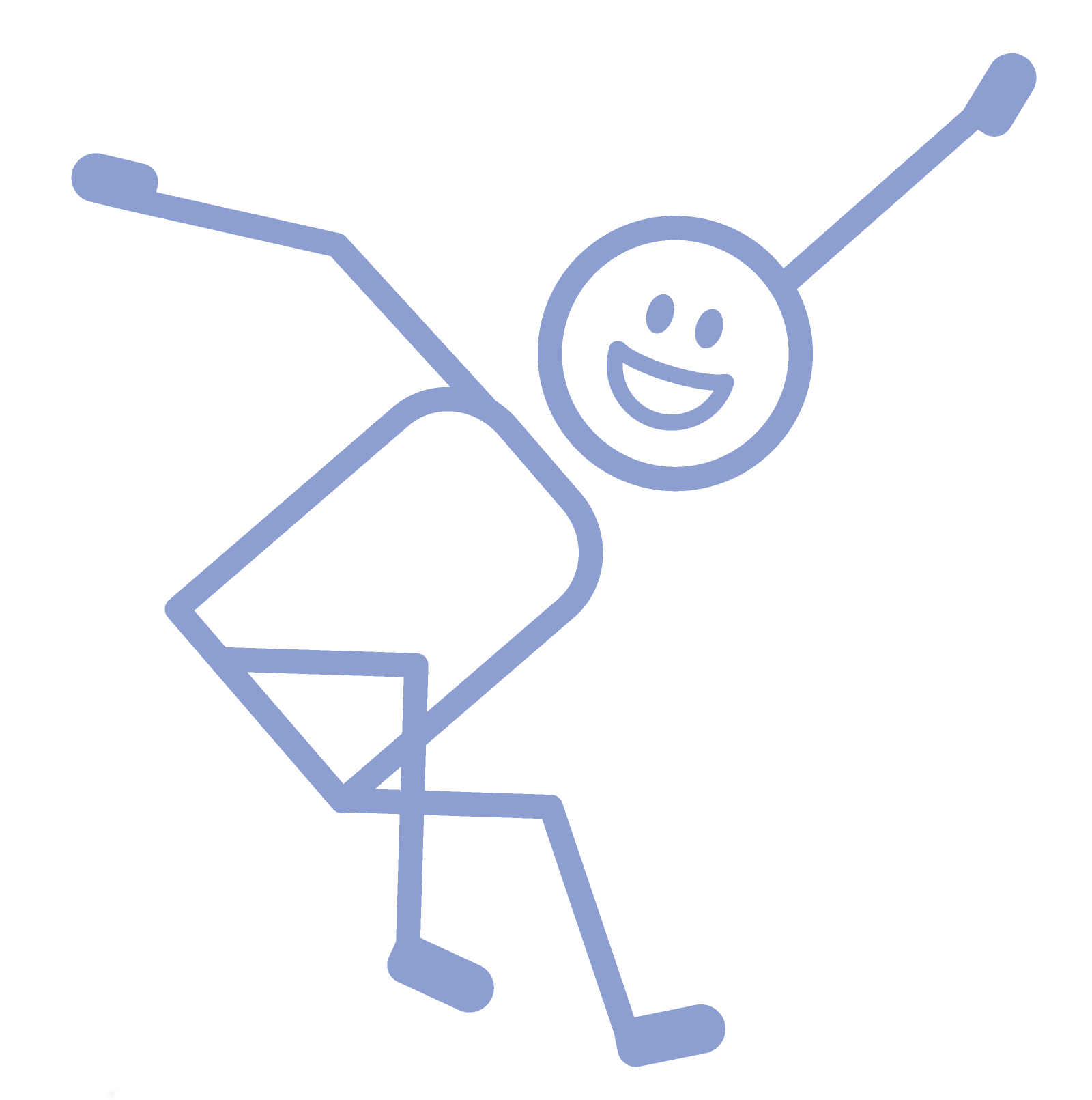 tekening kind springend