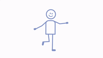 Animatie kind hinkel sprong