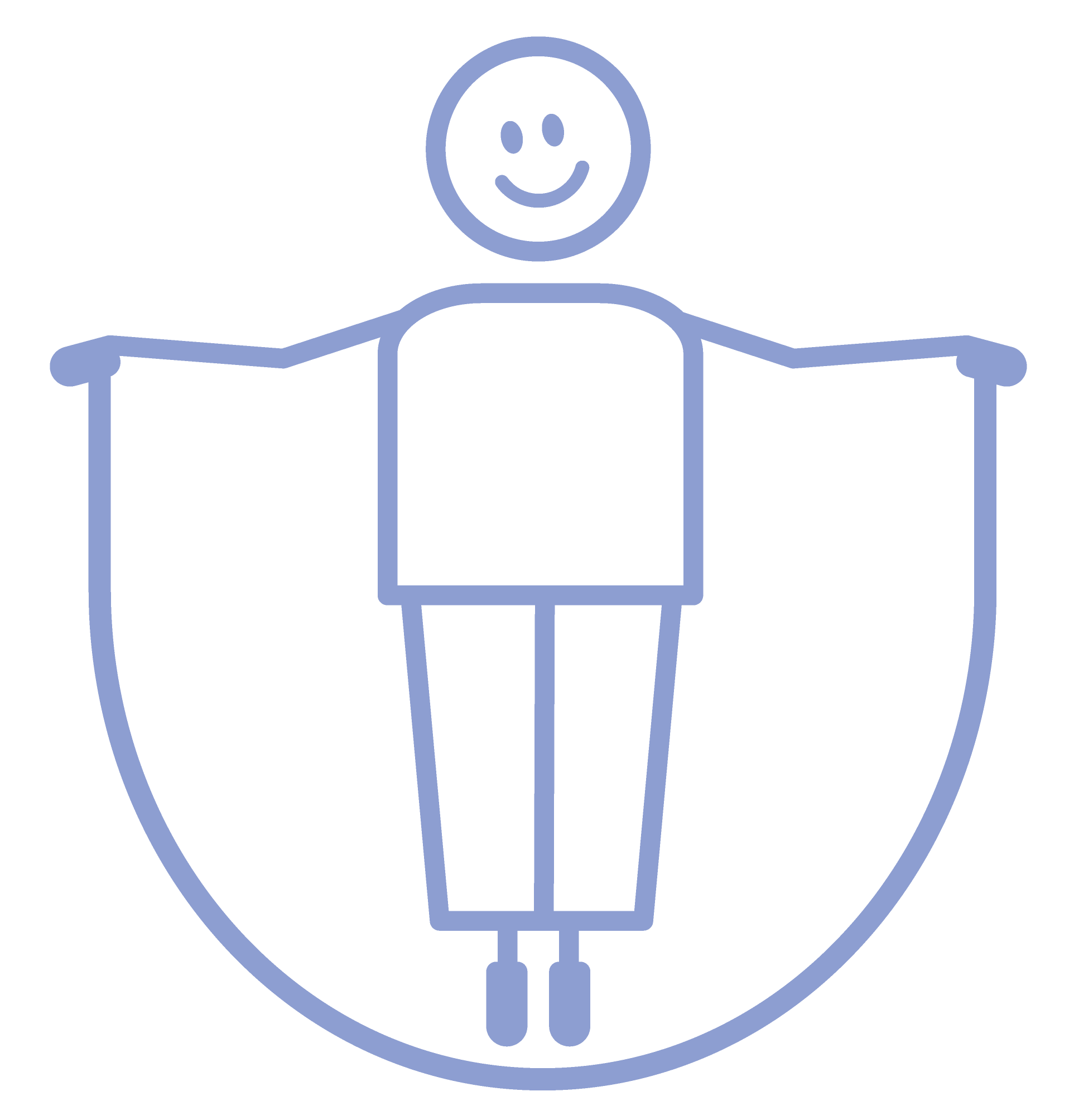 tekening kind touwspringend