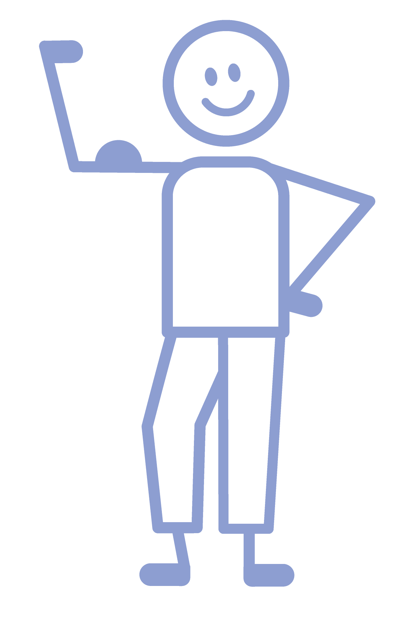 tekening kind spant armspieren aan