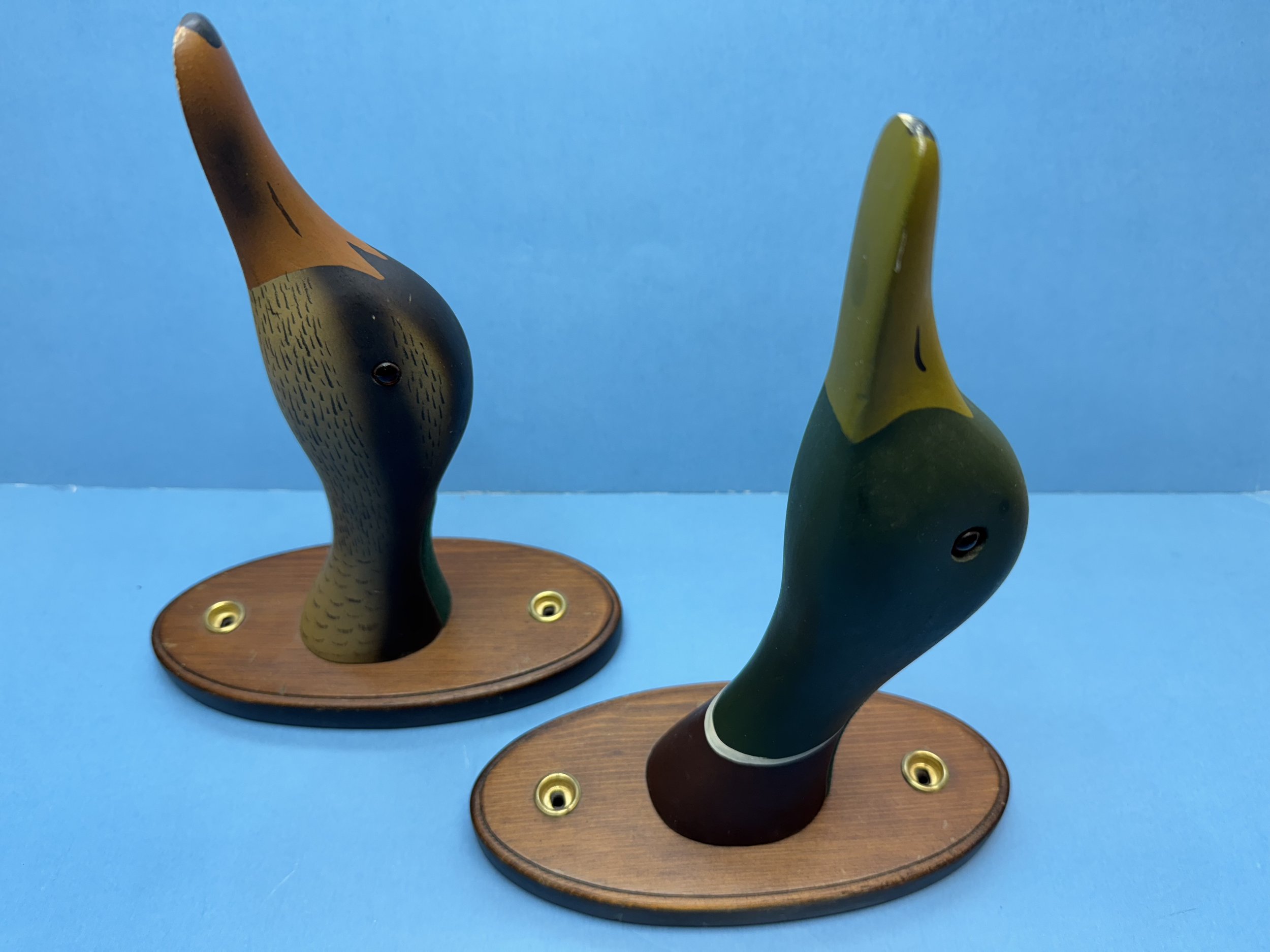 Mallard gun rack pair