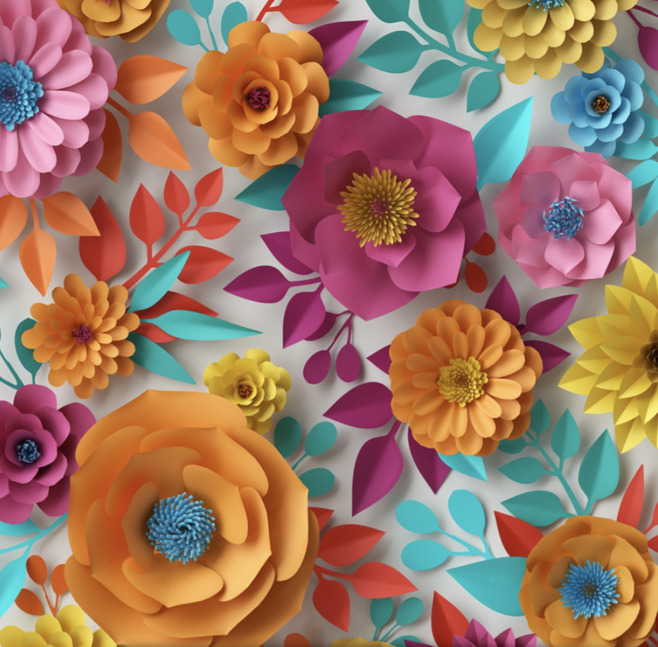 3D Colorful Flowers