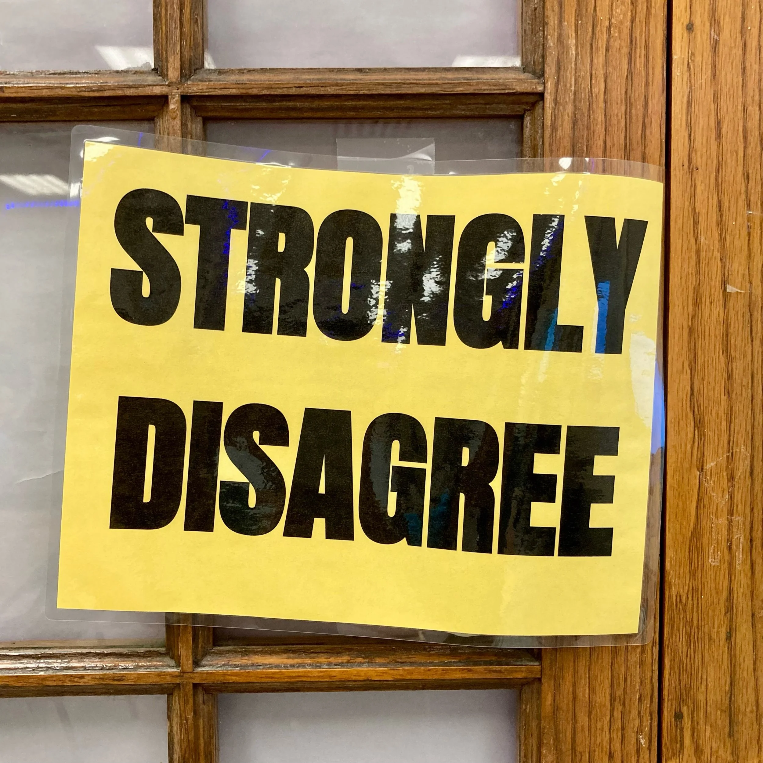 What do you strongly disagree about?