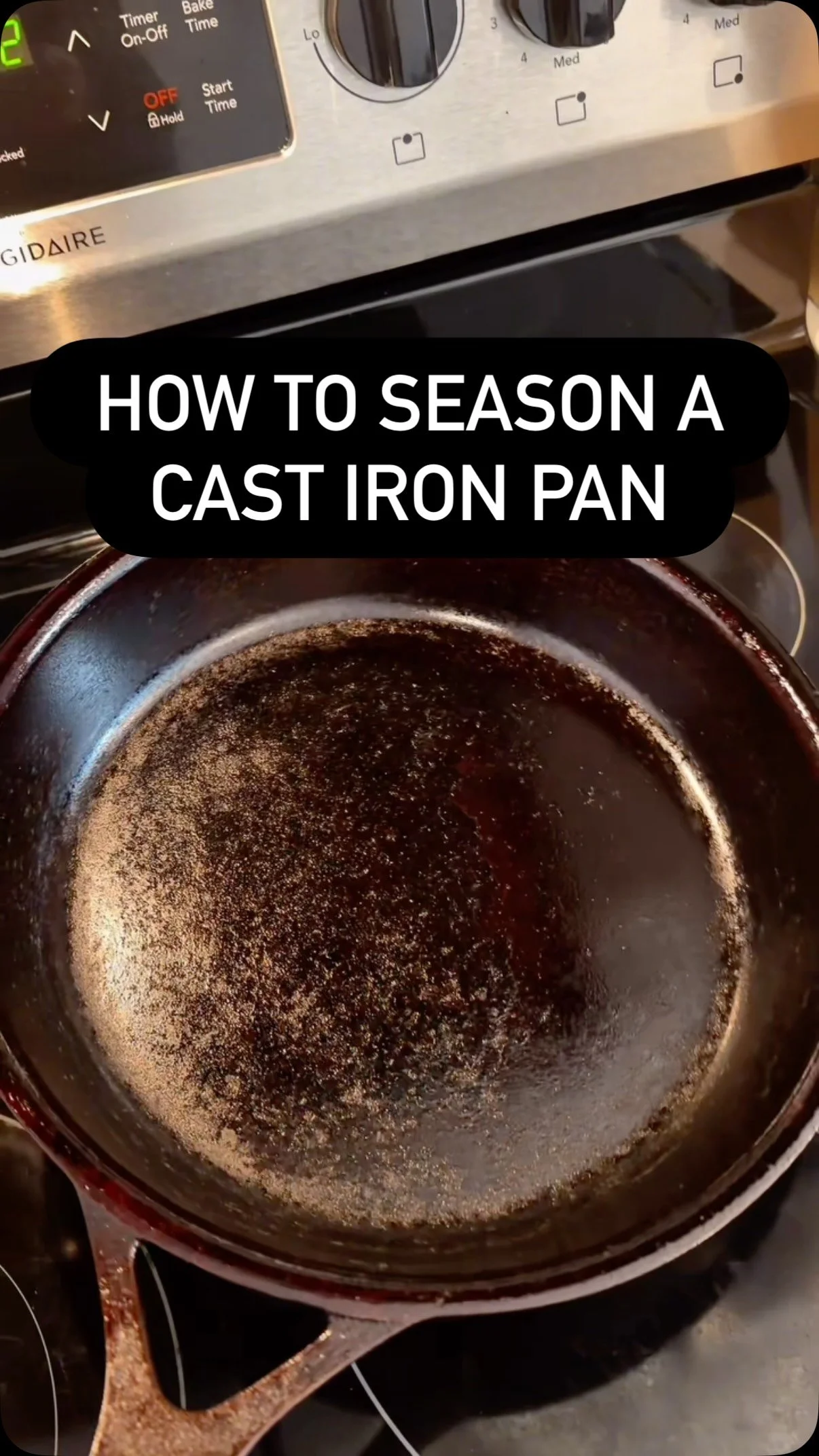 CAST IRON SEASONING ⬇️
Complete wash & dry
225 for 10 min
Coat thin layer of oil
450 for 60 min
Repeat coating & 60 min @450 2-3 times
#castironpan #cooking #kitchen #castiron #castironcooking #castironskillet #homecooking #castironrest