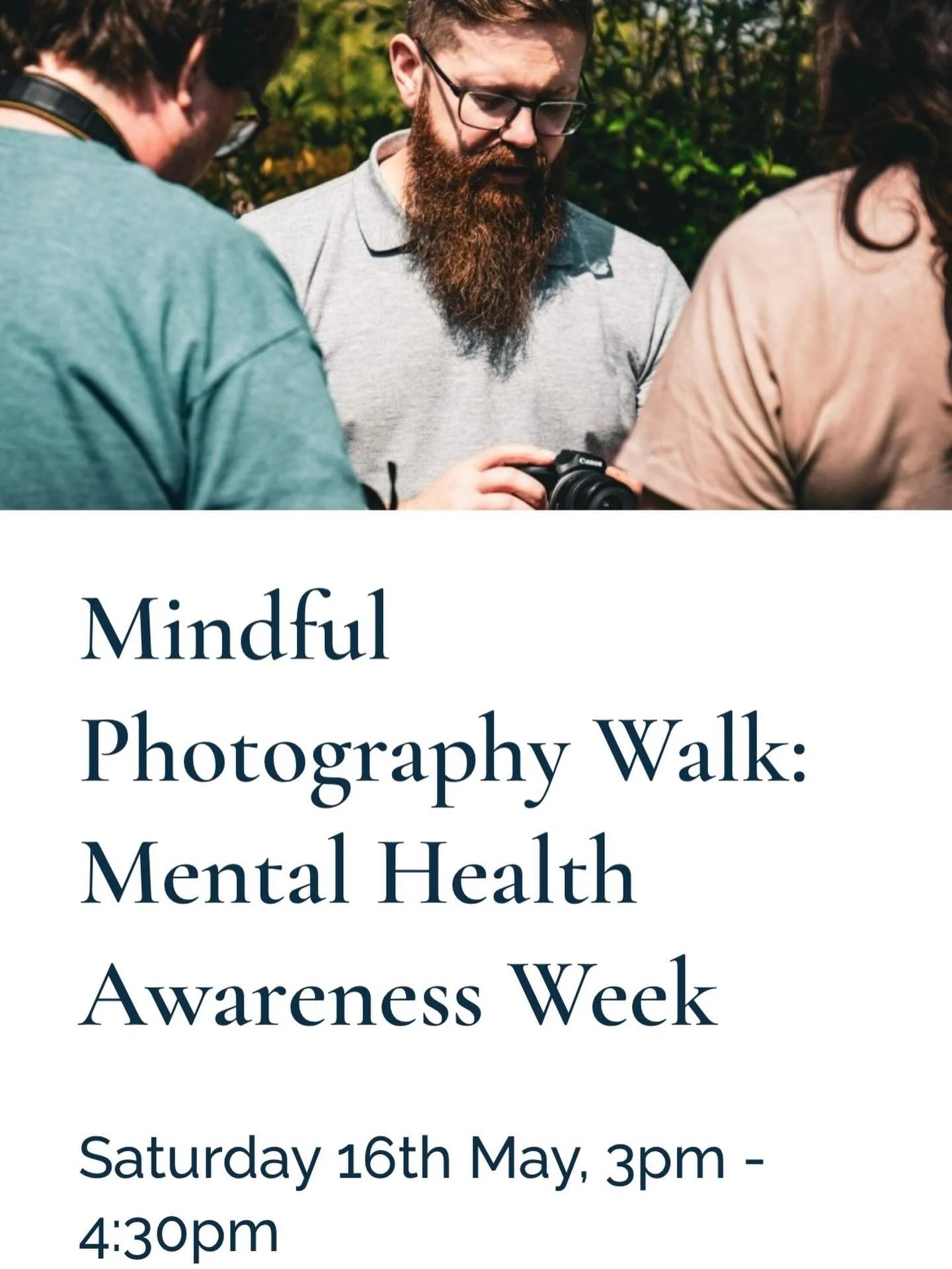Sometimes photography has nothing to do with perfect settings or getting the &ldquo;right&rdquo; shot.

Sometimes it&rsquo;s simply an excuse to slow down.

For Mental Health Awareness Week, I&rsquo;ll be leading a mindful photography walk at Forty H