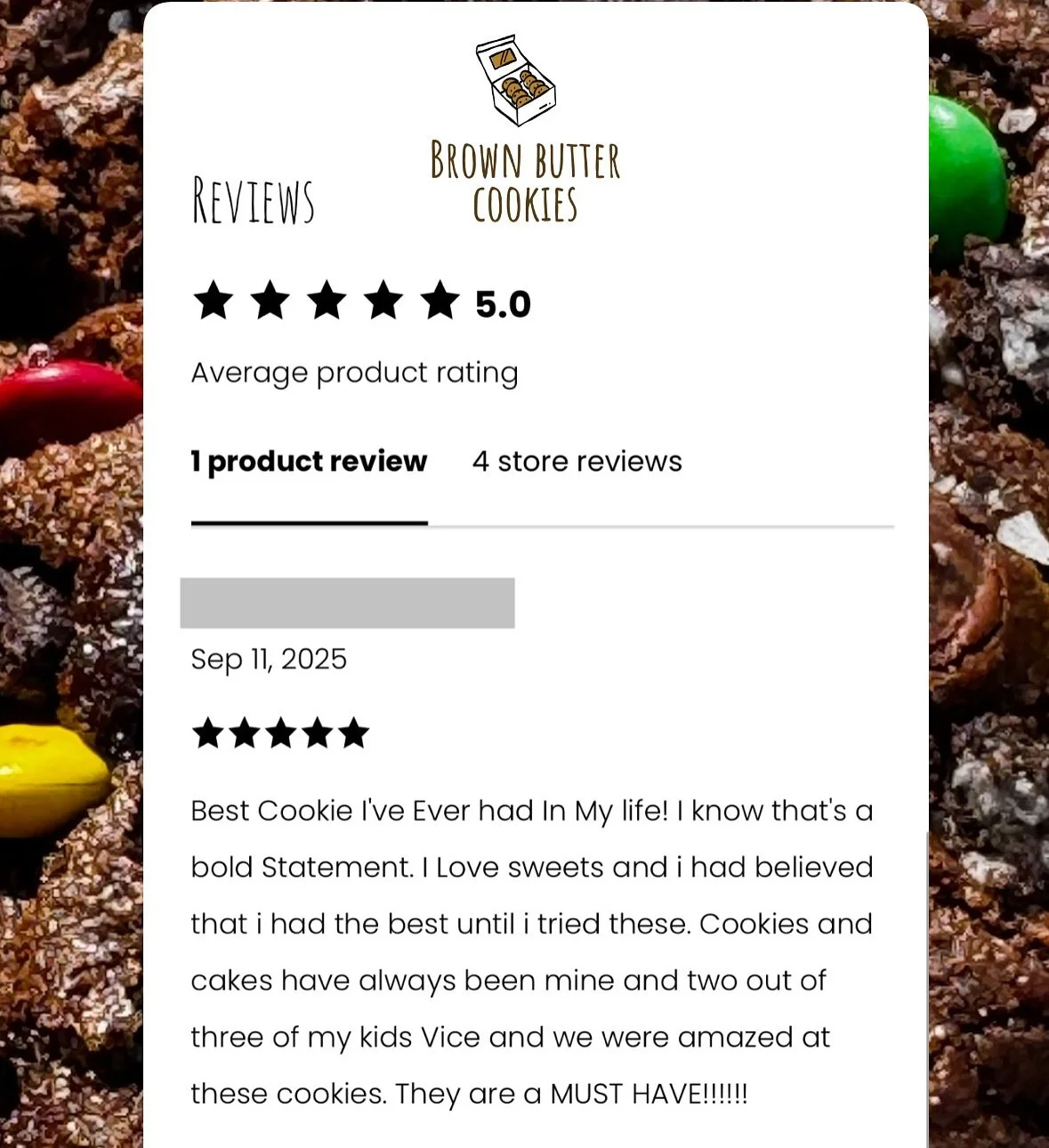 We have the sweetest customers 🥹🍪🤎 Every review makes our hearts (and cookie pans) a little fuller. Thank you for loving on our unforgettable cookies and sharing them with your favorite people! 
#BrownButterCookies #Cookies #GourmetCookies #North