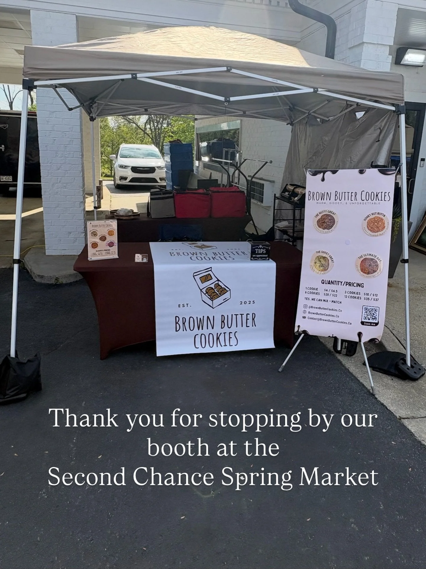 Thank you to everyone who stopped by, supported us, and grabbed cookies at the Second Chance Spring Market! We loved seeing so many familiar faces and meeting new cookie lovers too.

If you tried us and loved it, you can still place an order through 