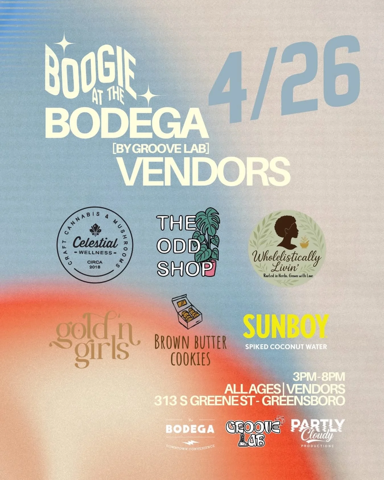 Come boogie with us THIS Sunday 🍪🎶

We&rsquo;ll be at Boogie at the Bodega on April 26th, 3&ndash;8 PM in Downtown Greensboro. Come through, shop the vendors, grab a cookie, and enjoy the music.

We can&rsquo;t wait to see you soon at @the_bodega_g
