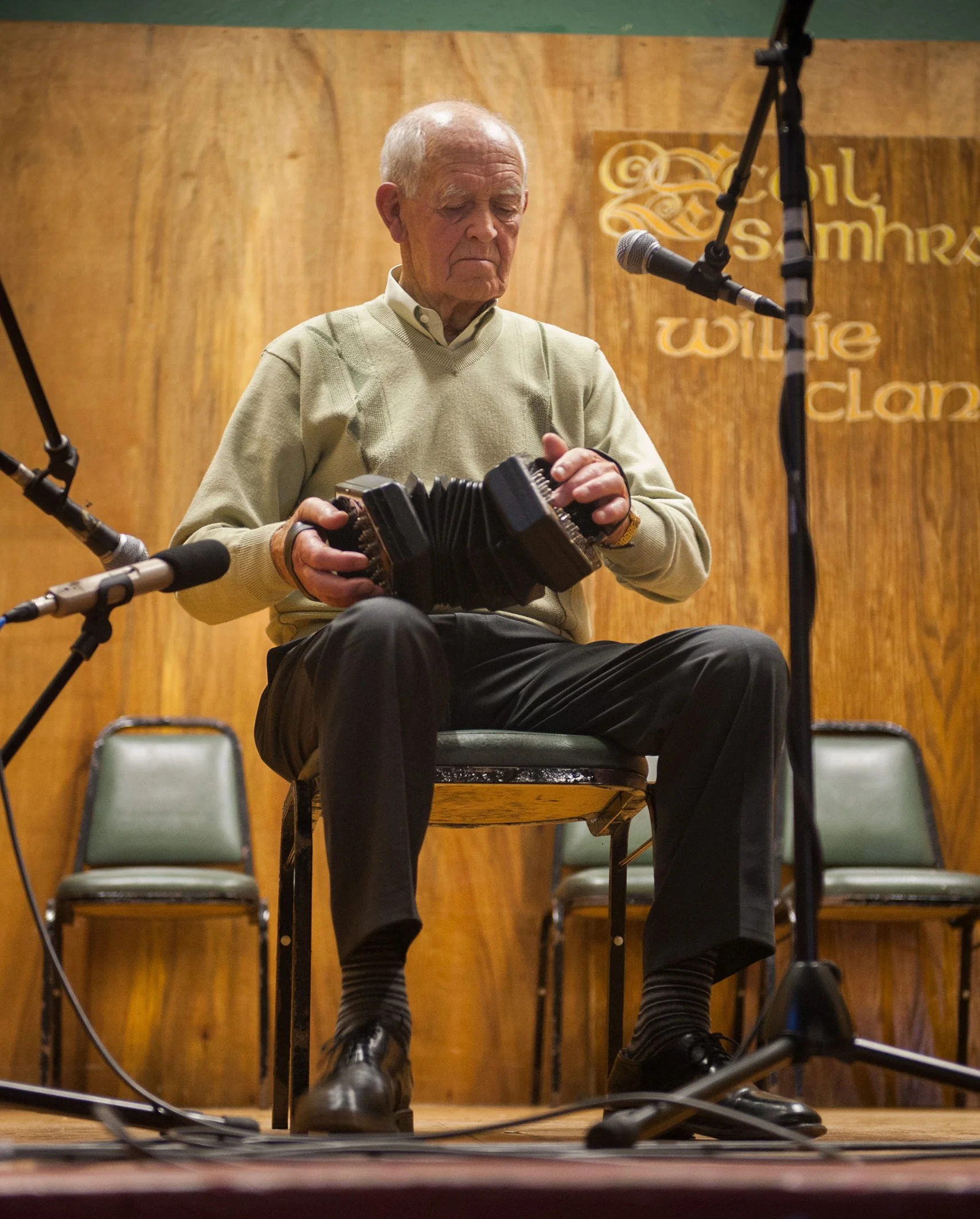 Chris Droney playing in the 2014 concertina recital.