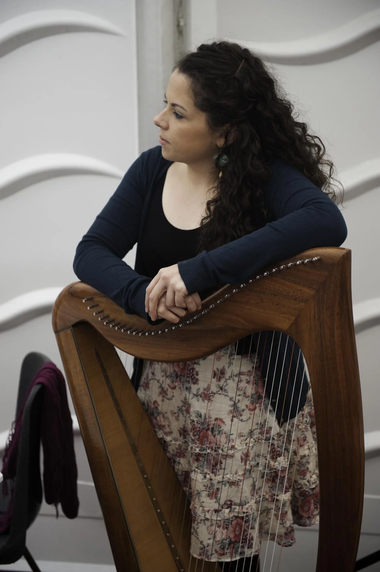 Michelle Mulcahy at the 2012 harp recital.