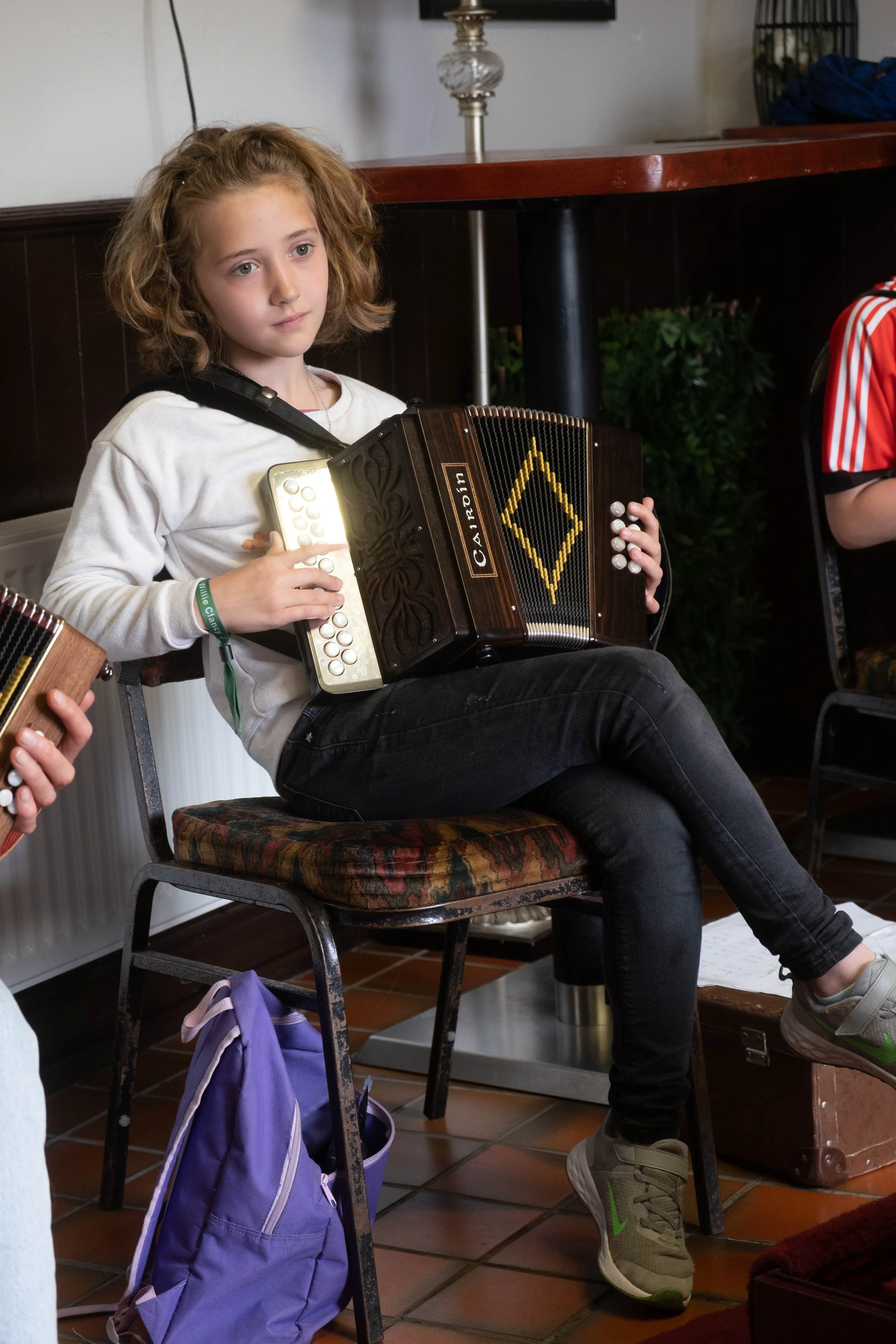 A student in Josephine Marsh's accordion class 2022.