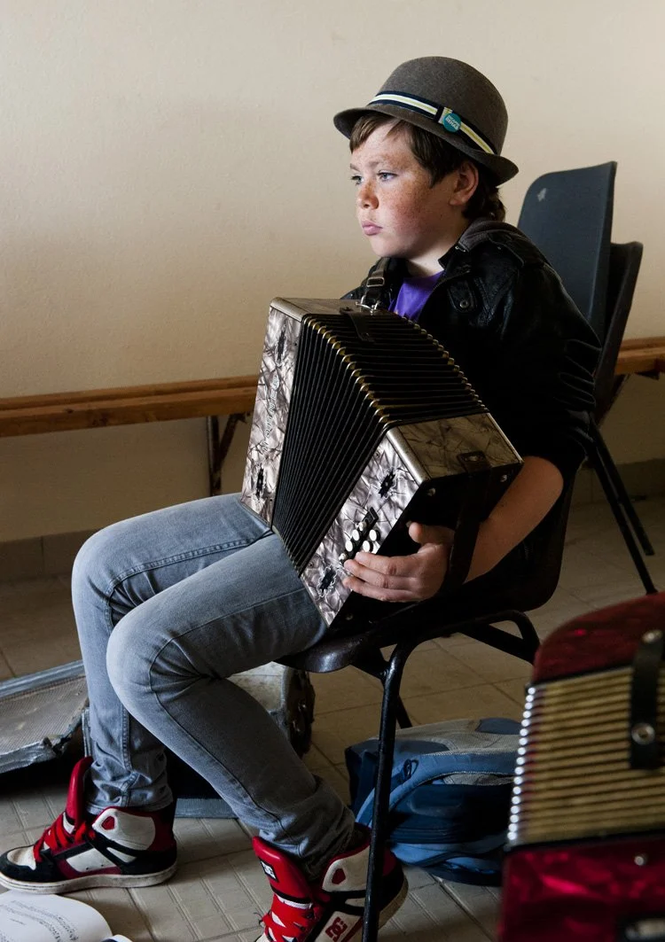 A student in Breandán Ó Beaglaoich's accordion class 2012.