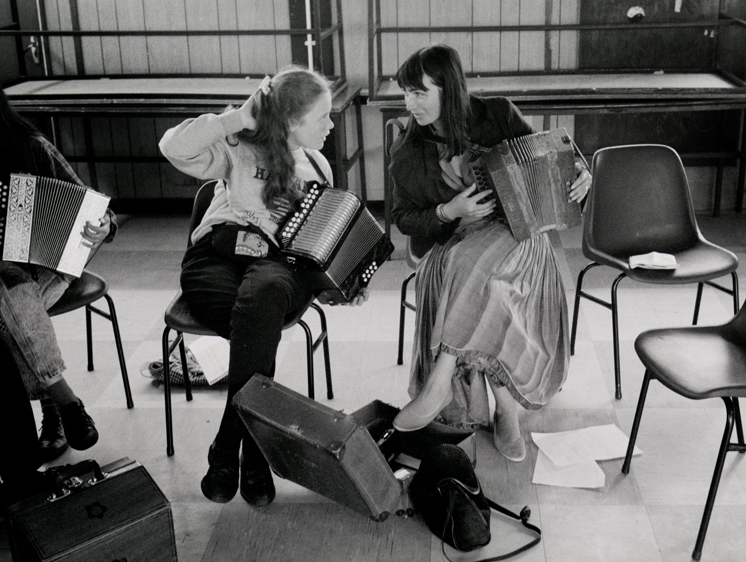 Students in Charlie Harris's accordion class 1992.