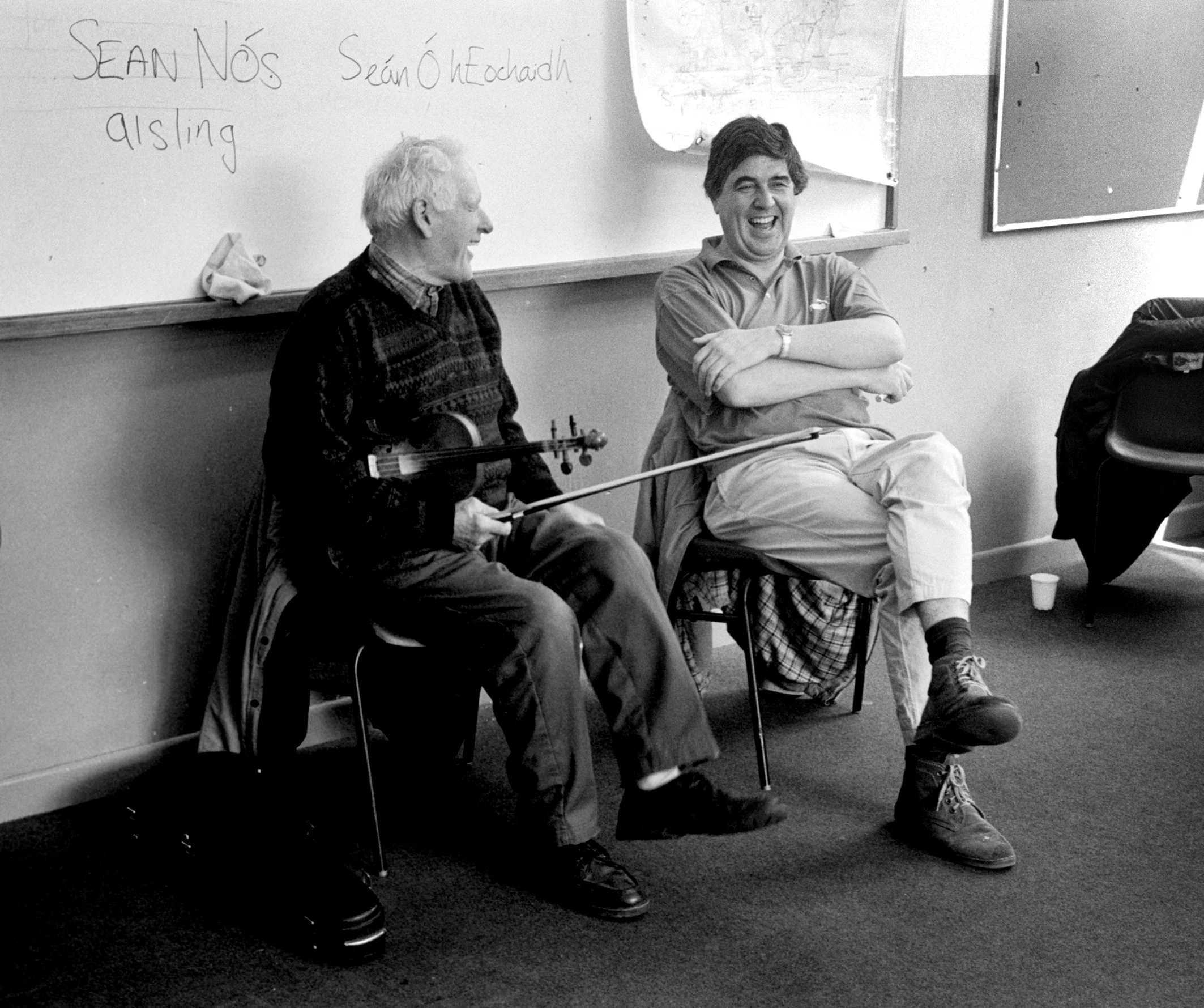Paddy Cronin and Paddy Glackin at the 2002 Dúchas an Cheoil workshop.
