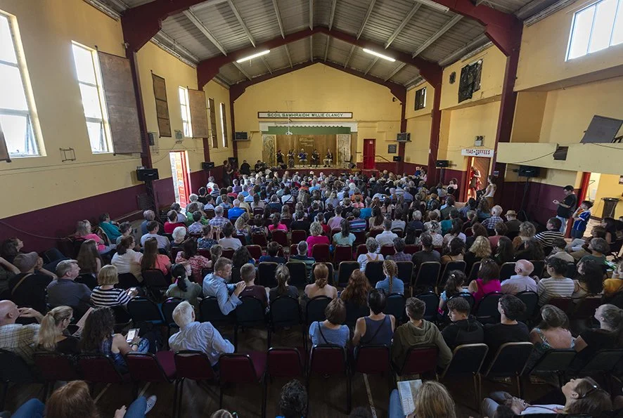 The fiddle recital in full swing in Miltown Malbay's community hall.