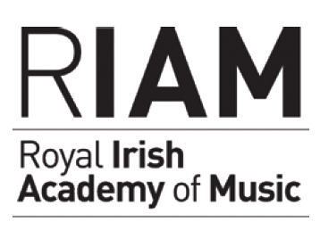 Logo for the Royal Irish Academy of Music with initials RIAM and full name.
