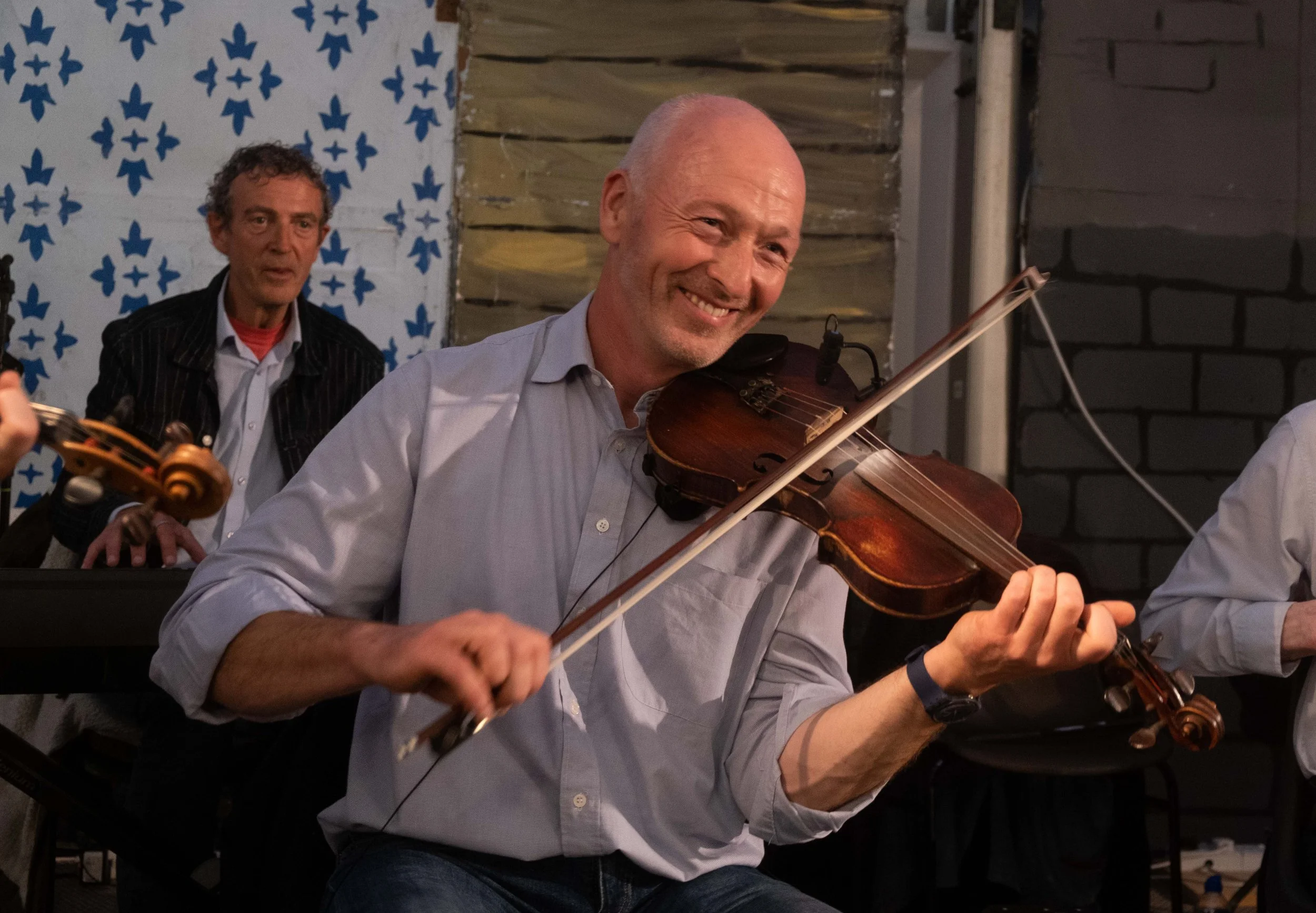 Mark Donnellan playing with the Tulla Céilí Band during an evening céilí 2023.