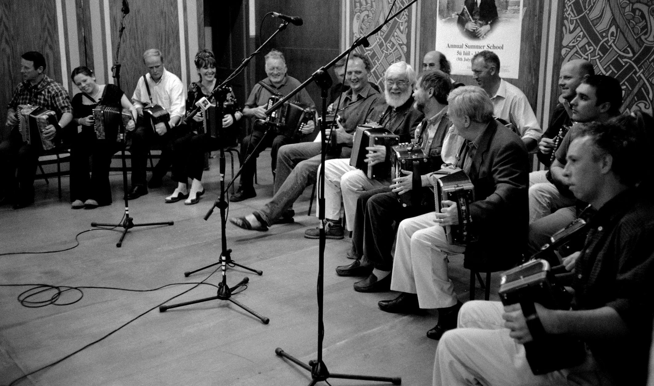 A full complement of musicians at the 2003 accordion recital.