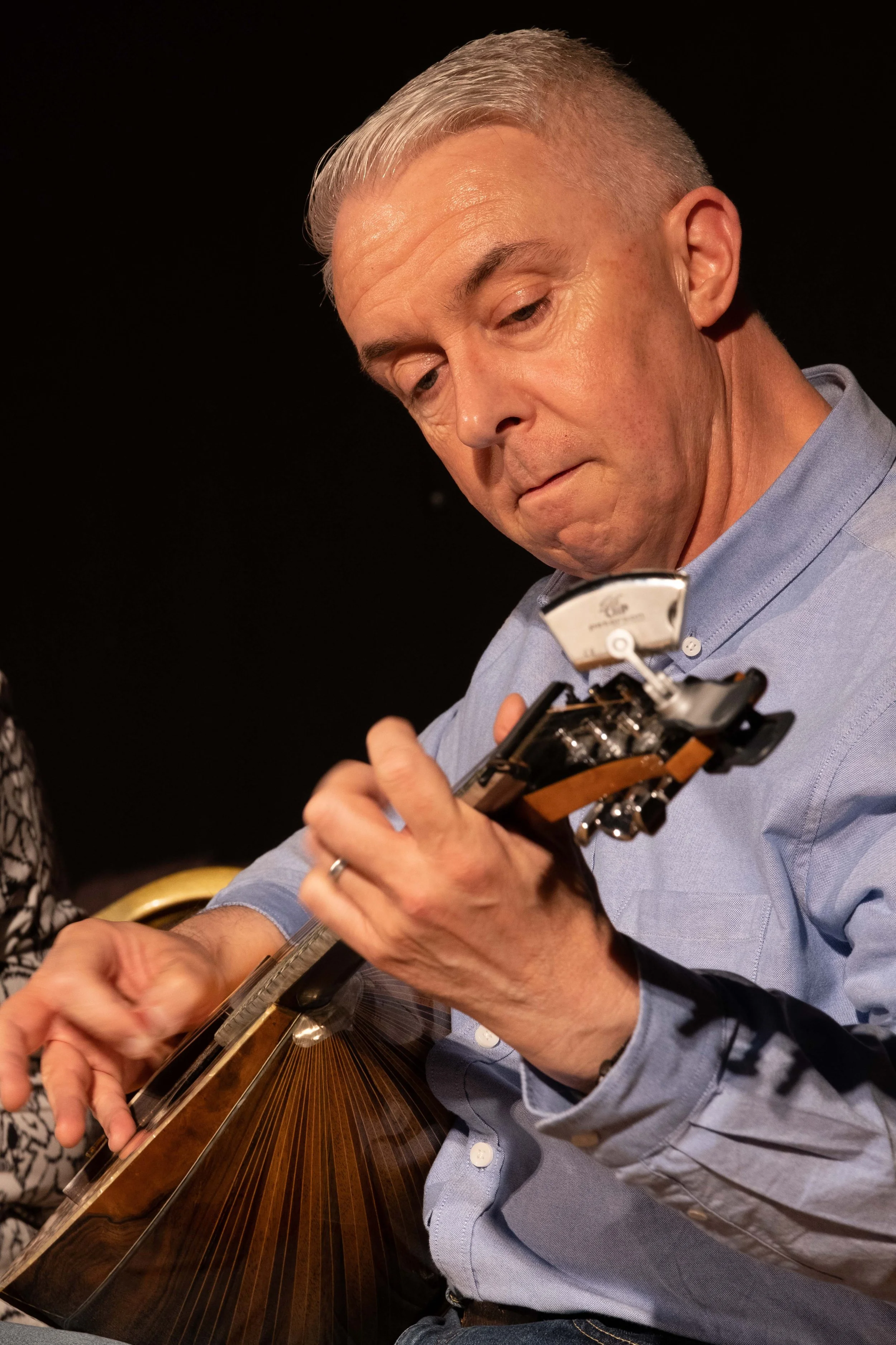 Mick Conneely playing in the school's tribute to Mary Bergin 2023.
