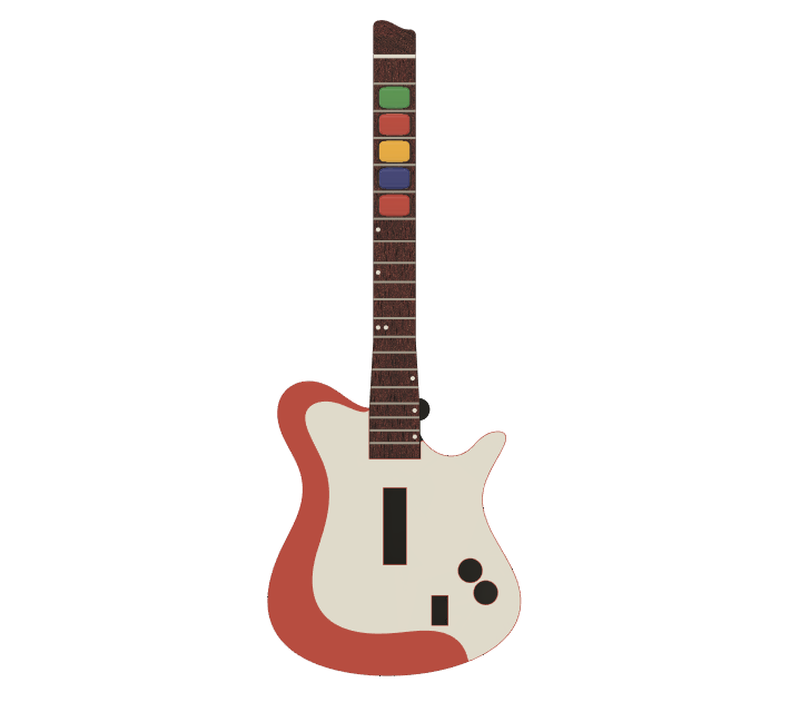 Xbox wireless controller, kiesel zeus, red octane, guitar hero, rock band.