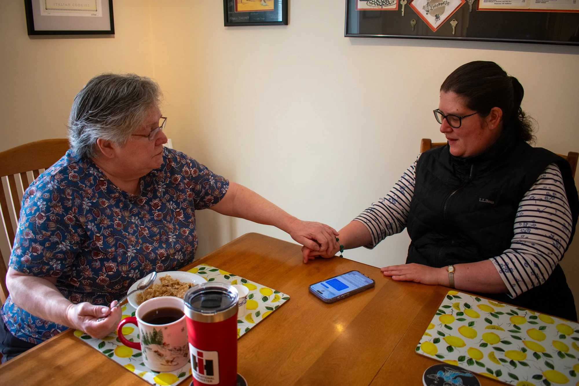 Marge embraces Andrea on Monday, June 2 before she goes to work.
Marge has a 63-year-old brother, Joe, who has an intellectual disability. She said growing up with Joe taught her compassion and how to defend her family.
“I think as a little girl