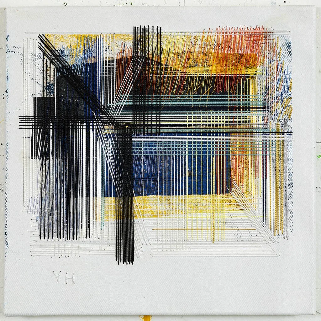 DAGBOK 1 - 11
Broderi - collage på lerret
30 x 30 cm
2022