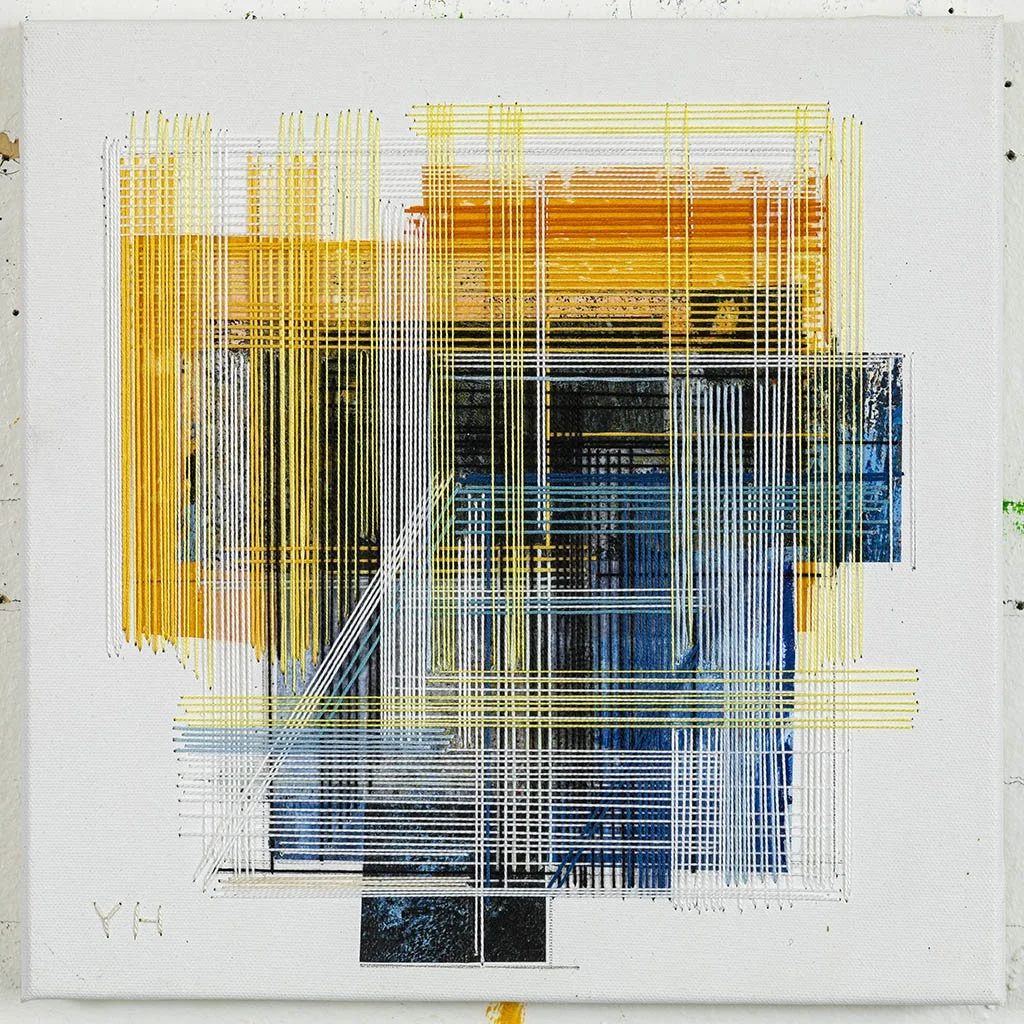 DAGBOK 1 - 11
Broderi - collage på lerret
30 x 30 cm
2022