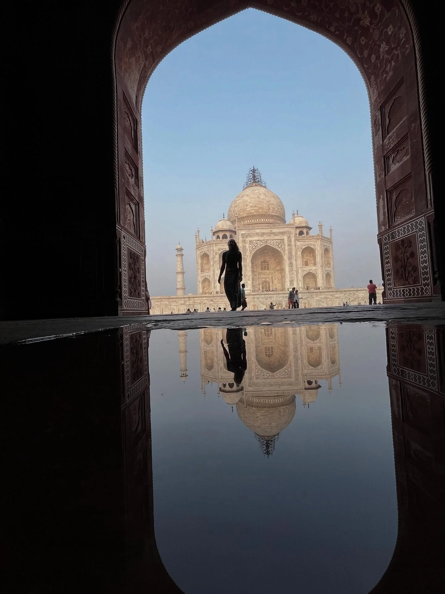 ~~~~~~~
Taj Mahal 
Shah Jahan became ruler of the Mughal who was so devoted to his favorite wife that he built her a this monument when she died. It took 22 years to build it, brining in material from all over India, inlaying marble with semiprecio
