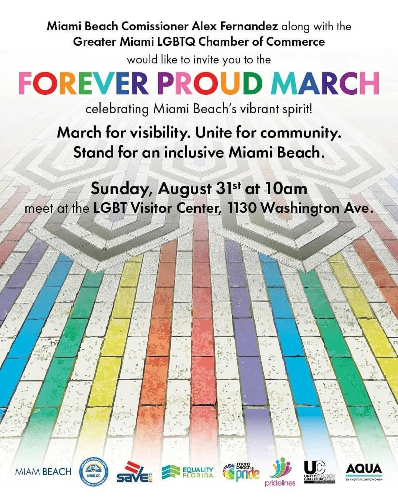 Join SoBe West board member @carrtimpoi and the Greater Miami LGBT Chamber of Commerce for the Forever Proud March in Miami Beach this Sunday. 

At 10 a.m, you can pick up a free 3&rsquo; x 5&rsquo; Pride flags and 11&rdquo; x 17&rdquo; signs for res