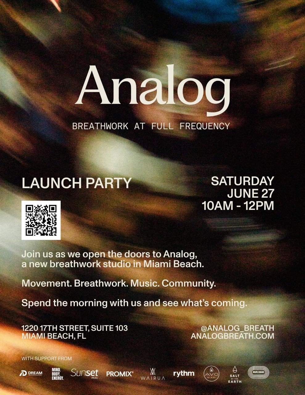 New business Analog invites the community to Launch Party: 6/27/2026