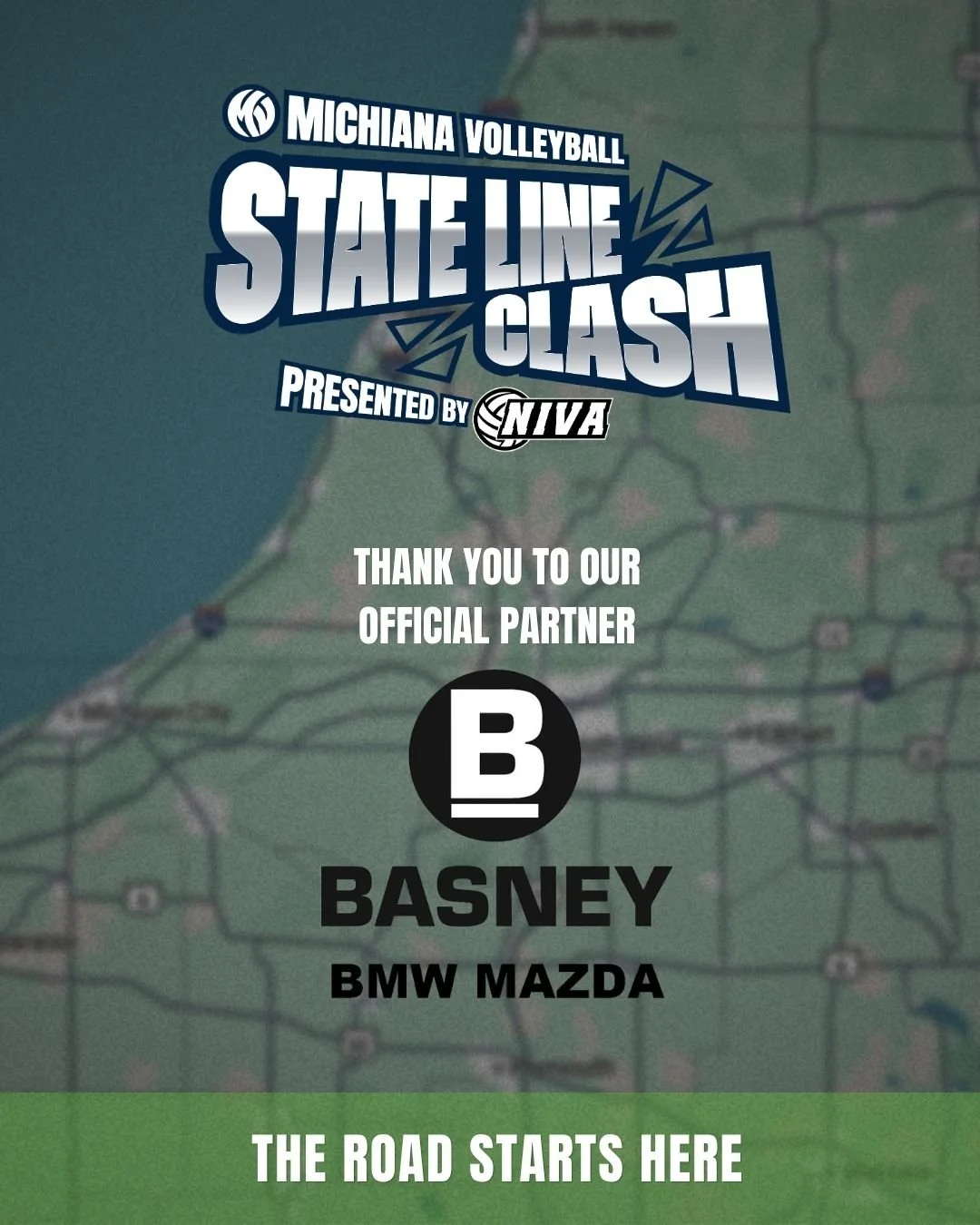 We're excited to welcome @basney_bmw Mazda as the Official Partner of the inaugural Michiana Volleyball State Line Clash, Presented by NIVA!

Basney's support is helping recognize our champions, while creating an even better experience for the studen
