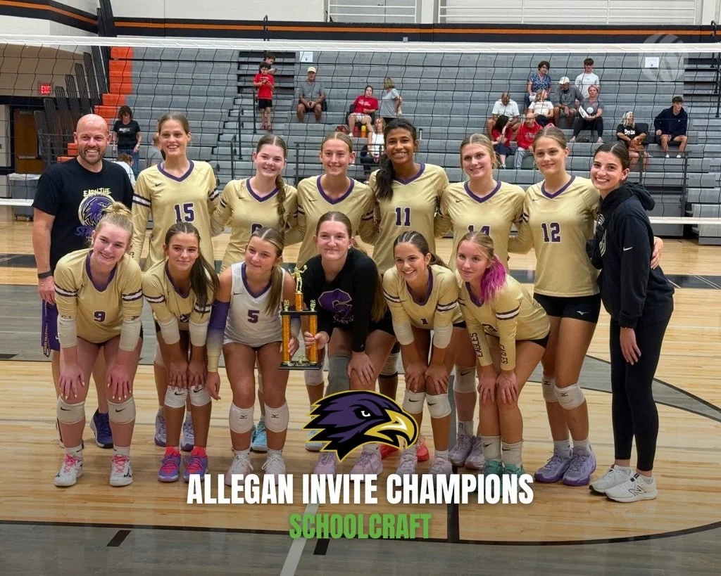 Schoolcraft Volleyball takes the Allegan tournament title! 🏆

The Eagles put together an undefeated day, going 4-0 and not dropping a set along the way!

Schoolcraft picked up pool-play wins over Paw Paw and Gobles before defeating Allegan in the se