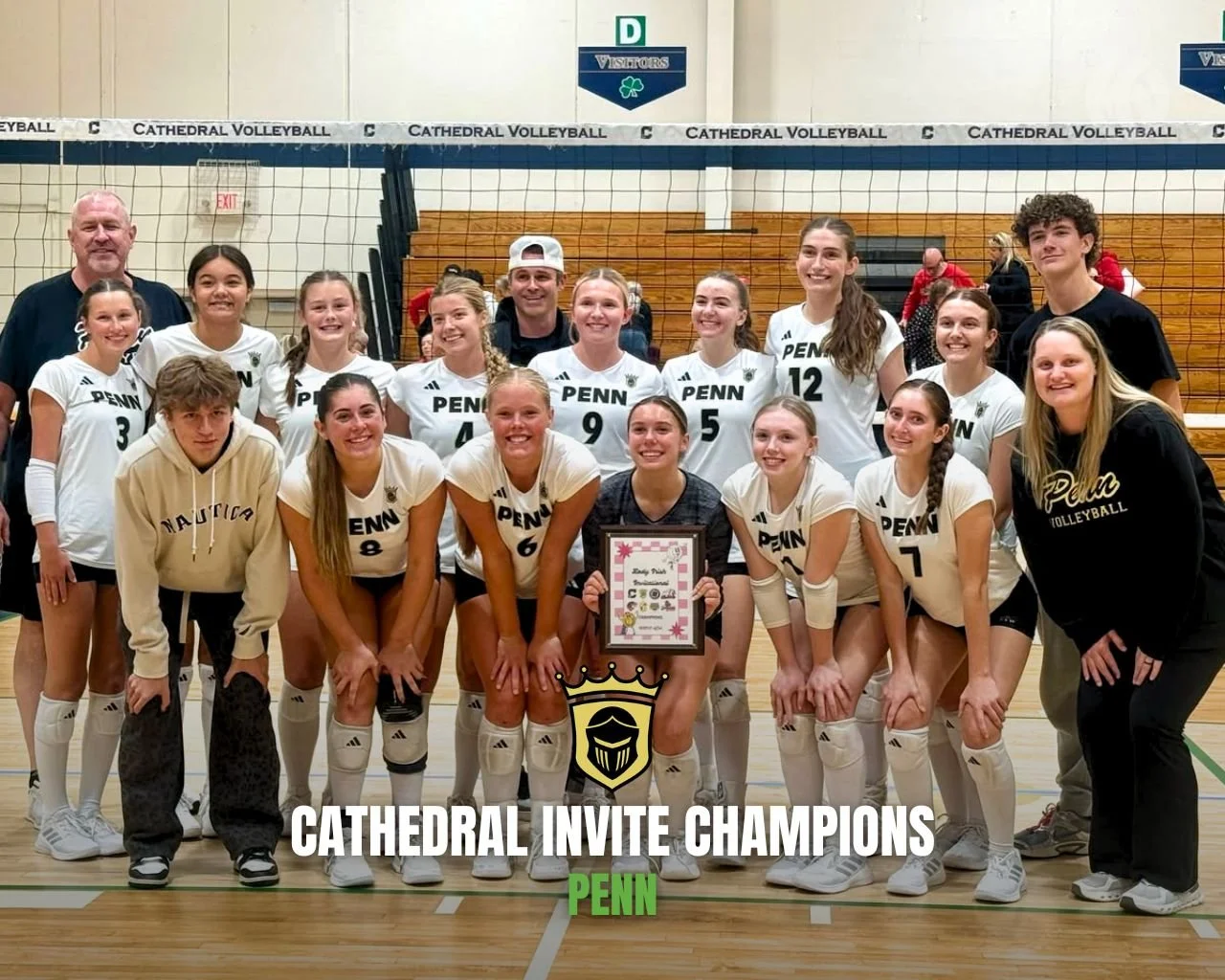 Congratulations to Penn on a perfect trip to Indianapolis! 🏆

The Kingsmen went 4-0 and 8-0 in sets Saturday, taking down a strong tournament field on the road.

Penn 2-0 Lawrence North &mdash; 25-20, 25-23
Penn 2-0 New Albany &mdash; 25-13, 25-9
Pe