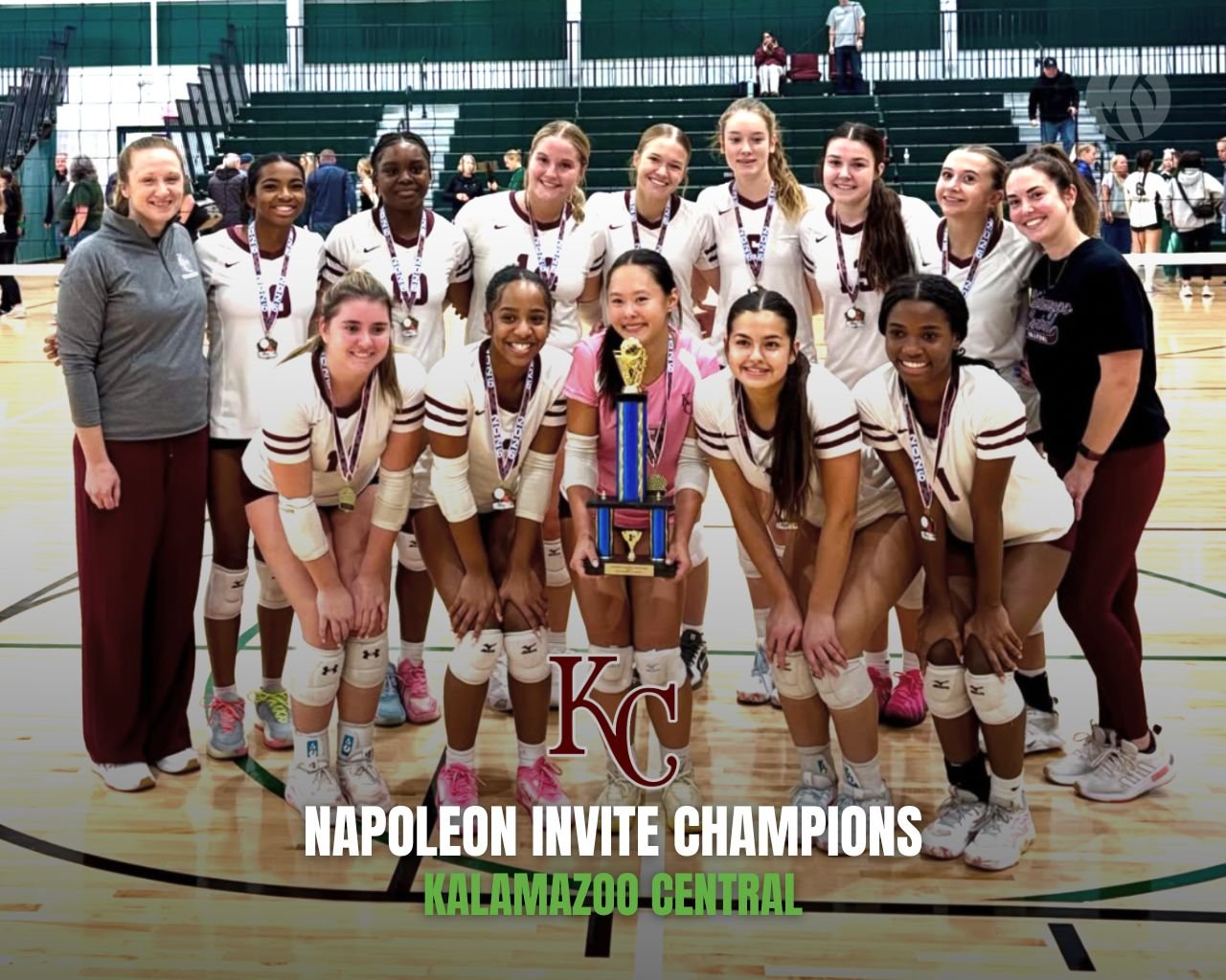 Congratulations to Kalamazoo Central on winning the Napoleon Invitational! 🏆

The Maroon Giants put together a perfect day, going 6-0 without dropping a single set on their way to the tournament title!