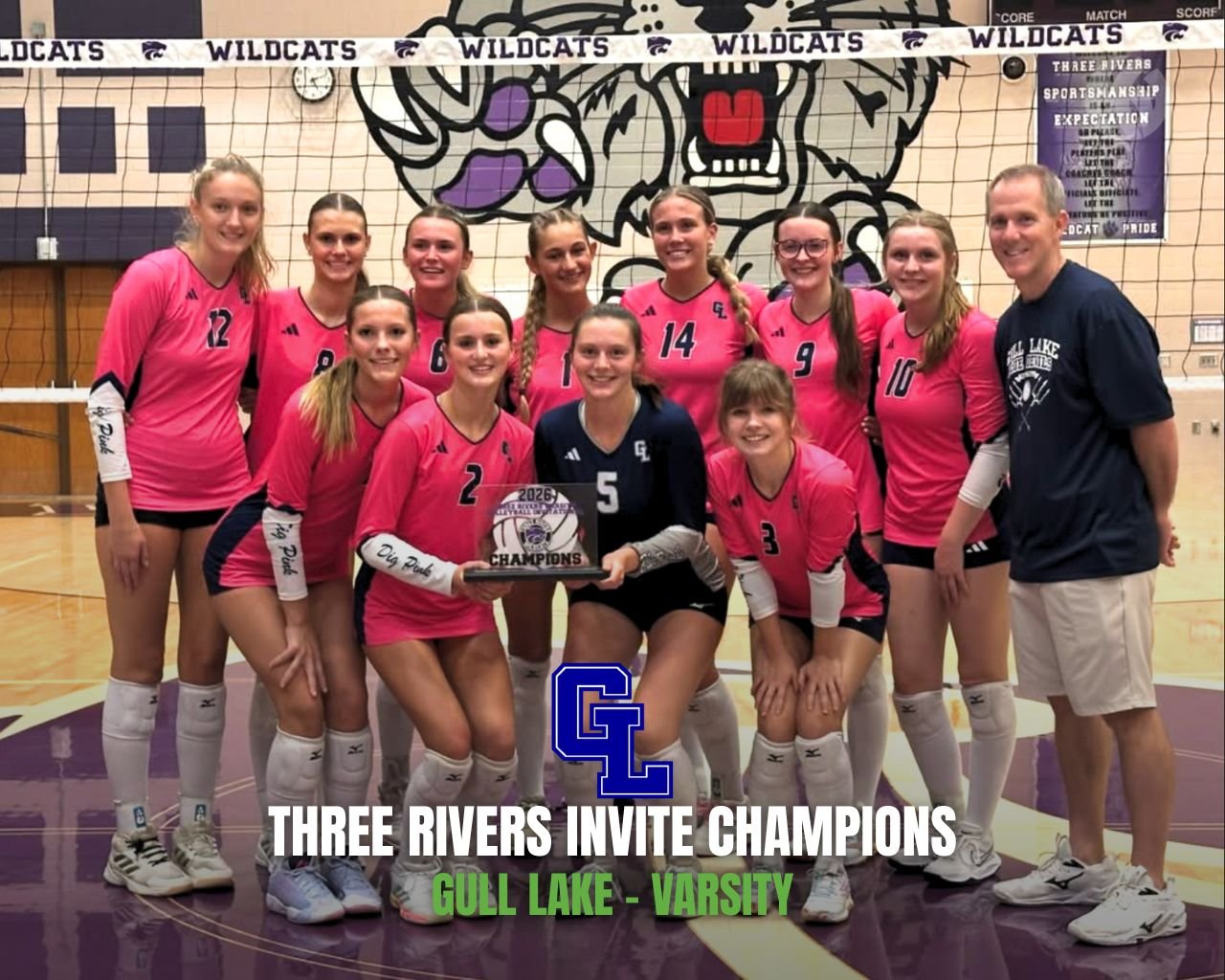 Congratulations to Gull Lake on a championship Saturday! 🏆🏆

Both the Varsity and JV Blue Devils went undefeated on their way to tournament titles today!

🏆 Varsity &mdash; Three Rivers Tournament Champions
🏆 JV &mdash; Mona Shores Tournament Cha
