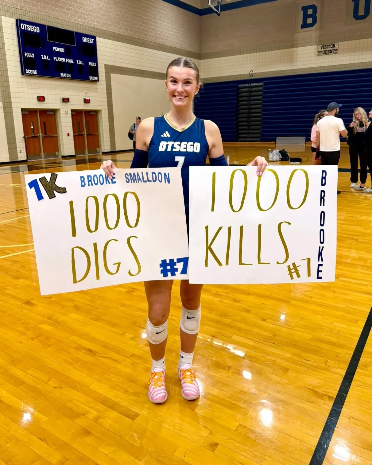 Congratulations to Otsego senior outside Brooke Smalldon, who recently recorded 1,000 kills and 1,000 assists in the same match!

This is an incredible achievement, especially since Brooke sat out her entire Sophomore season while recovering from ACL