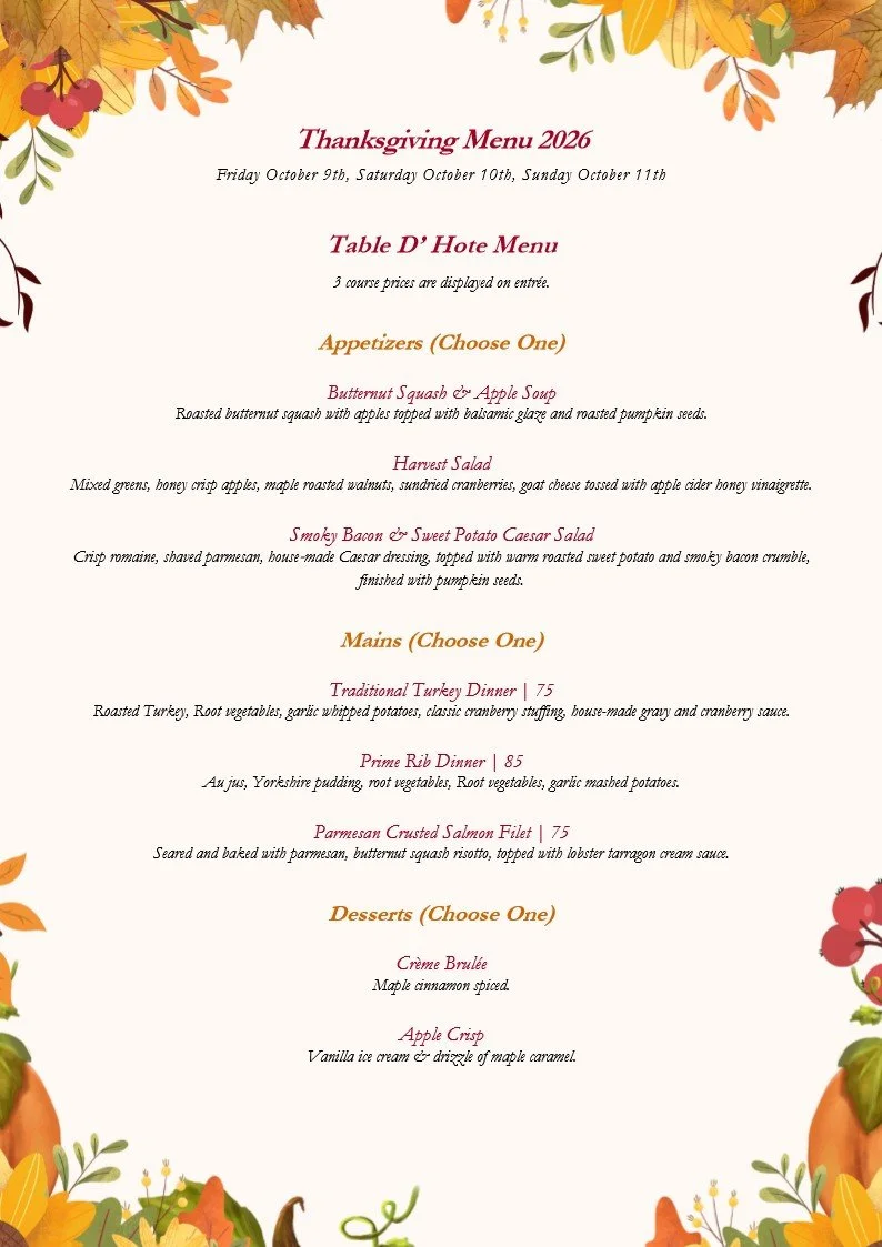 3 Course Table d'Hote Special