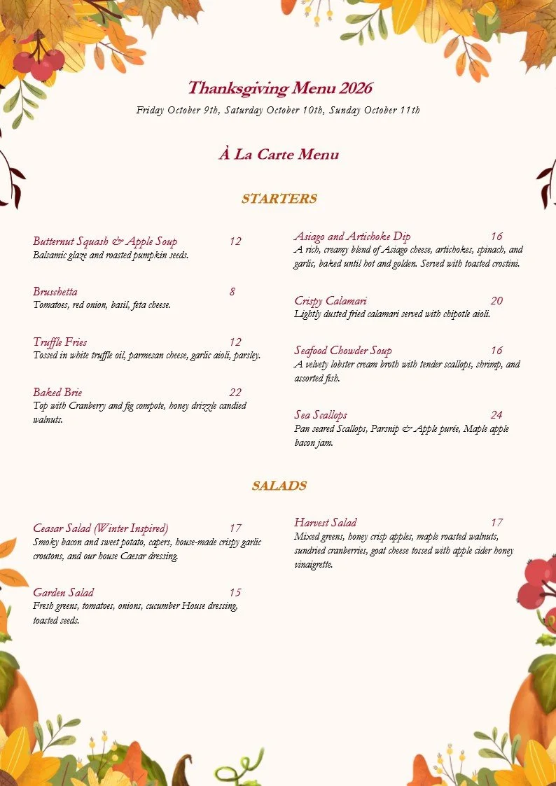 A la Carte Page 2