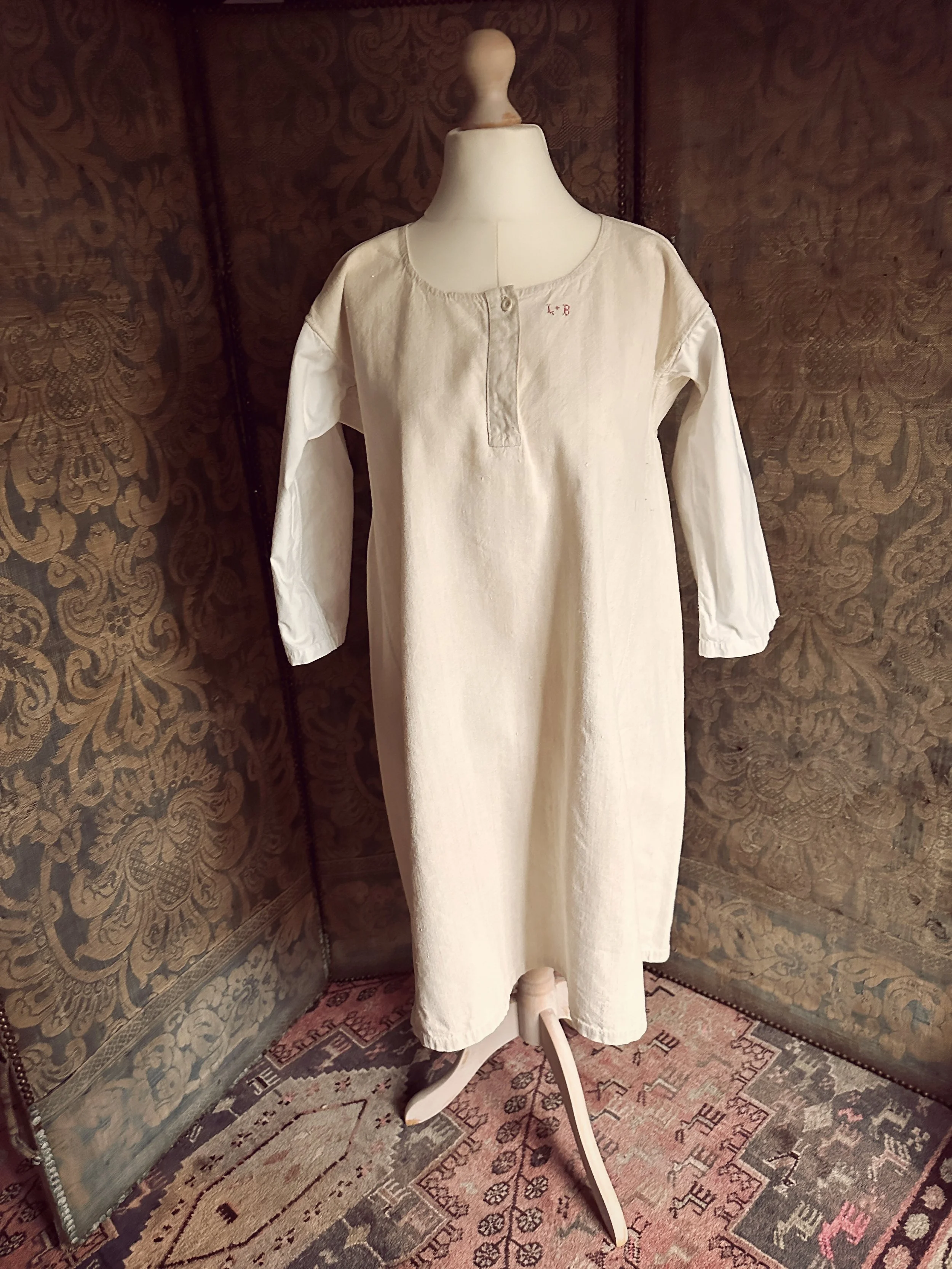 French 19th century hemp chemise LB