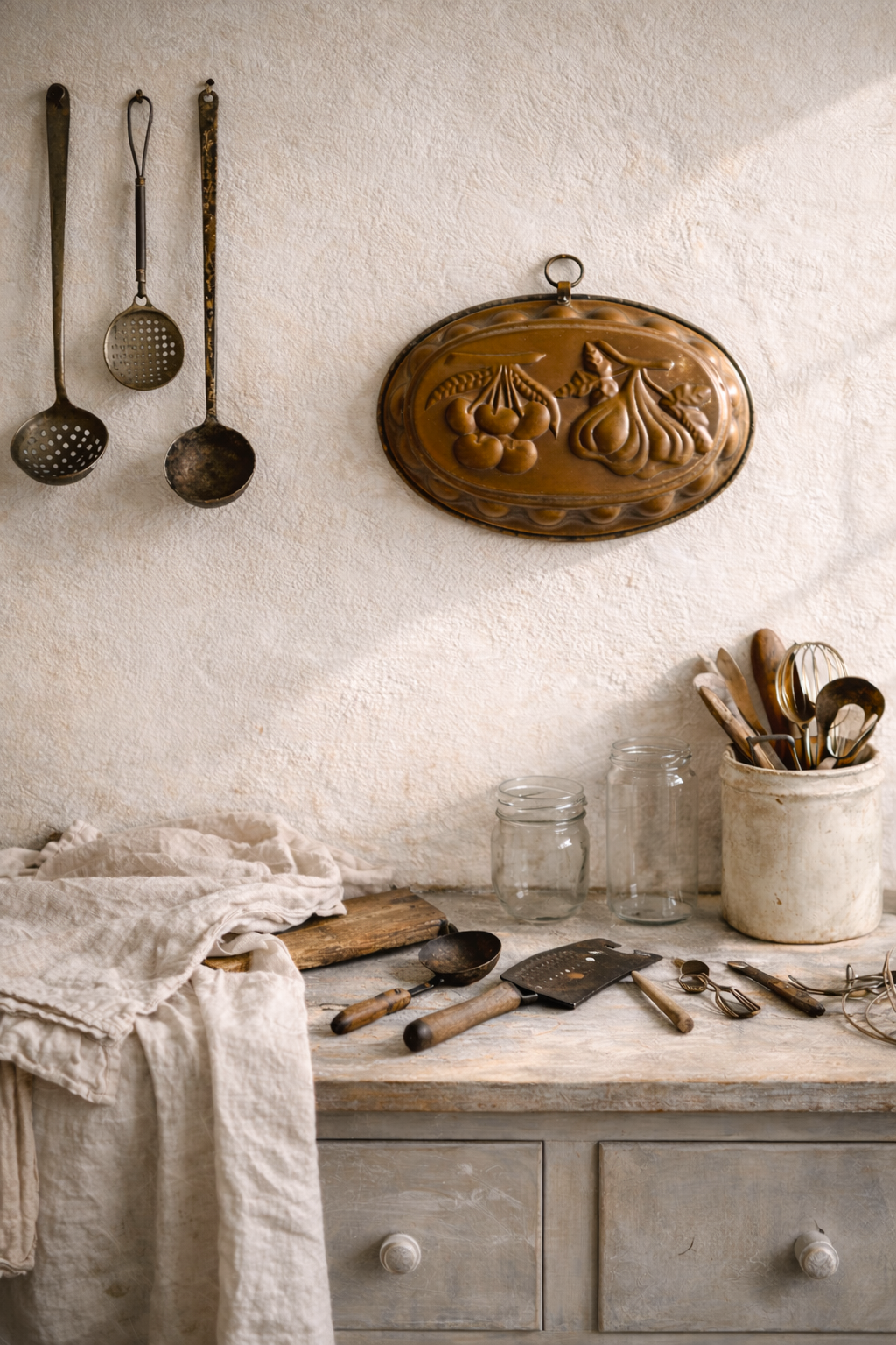 Antique French Copper Fruit Mould