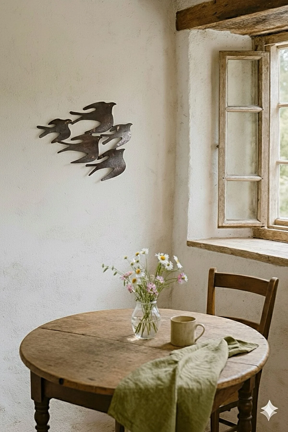Portuguese Wrought-Iron Wall Hanging with Swallows