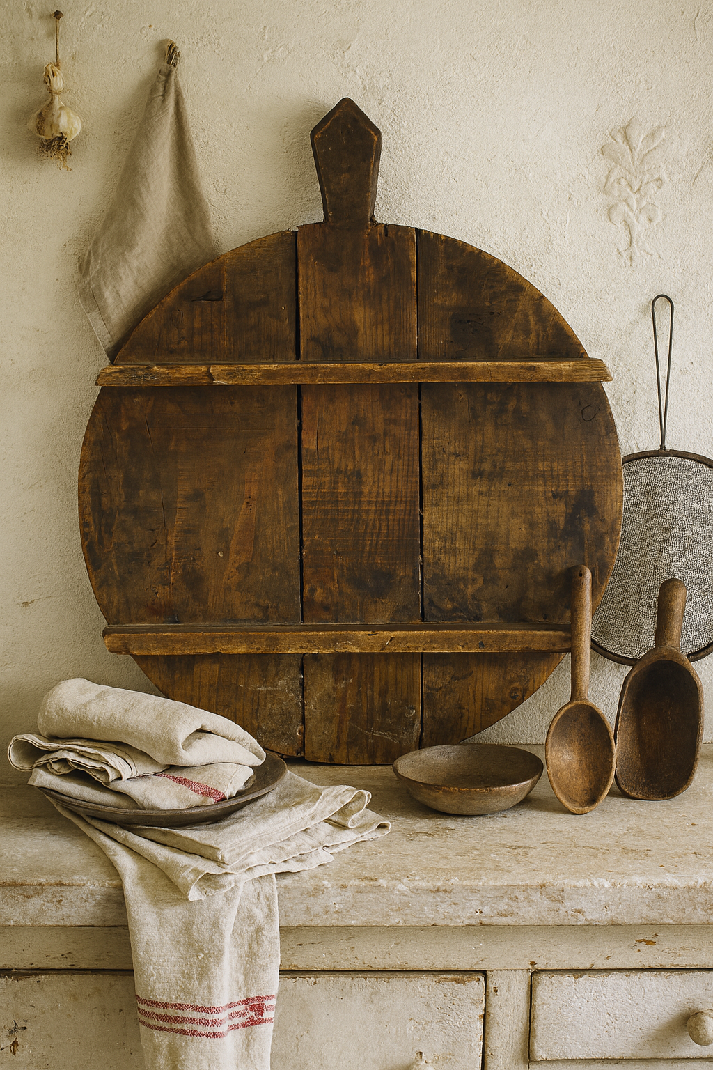 French Large Vintage bread board