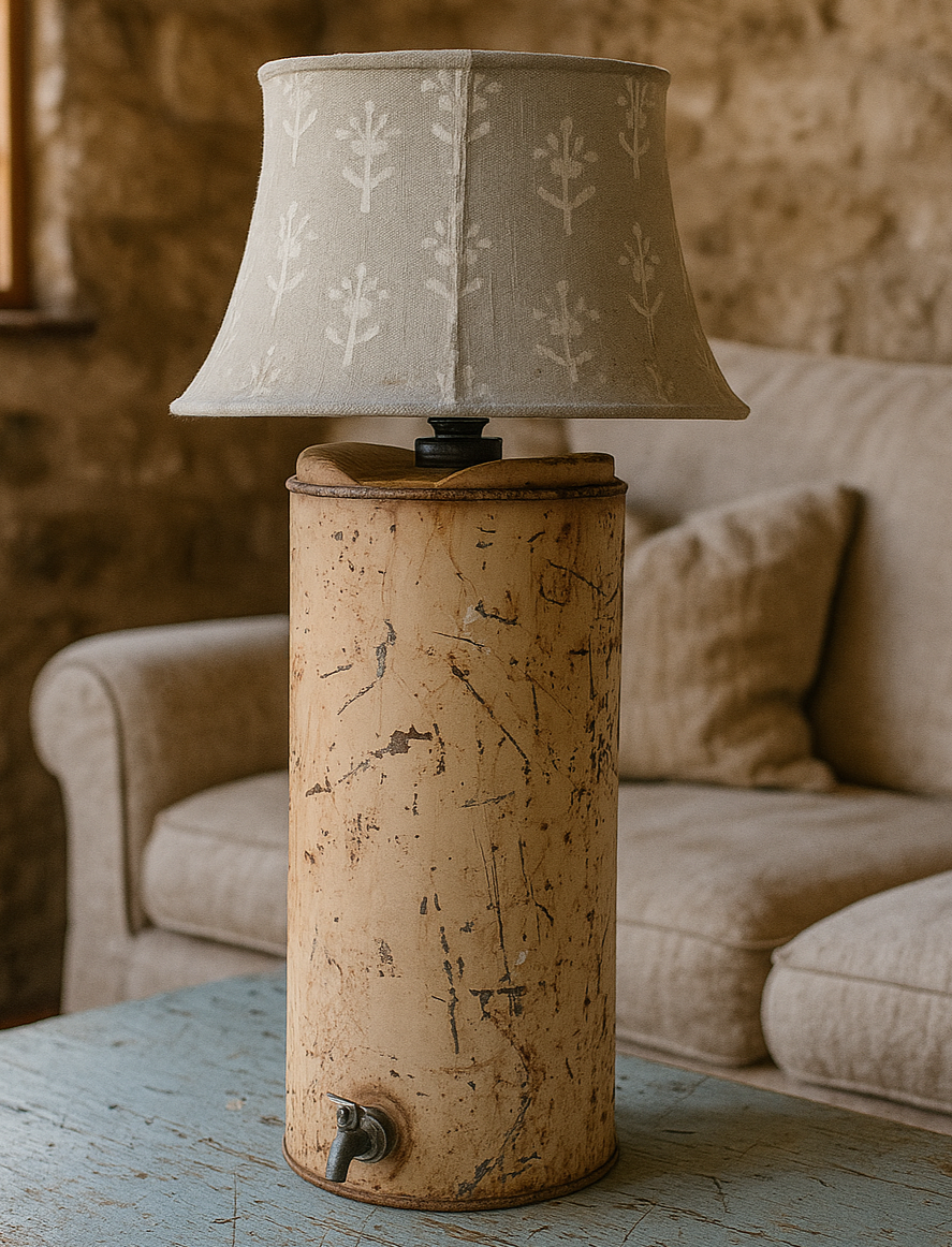 Vintage Lamp Base in Powder Pink