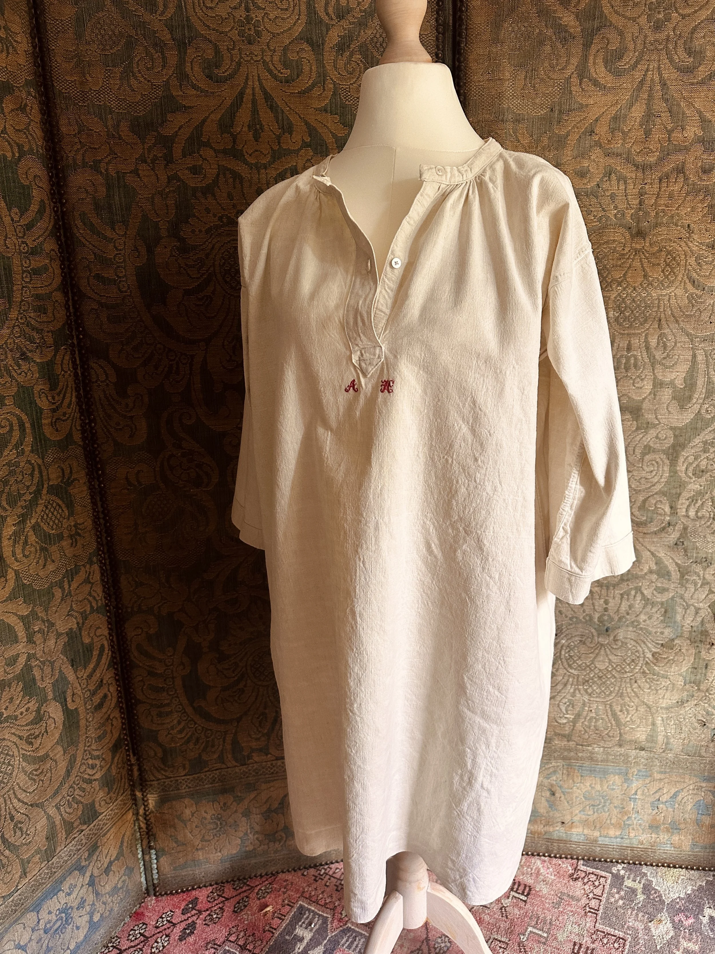 French 19th century linen chemise AH