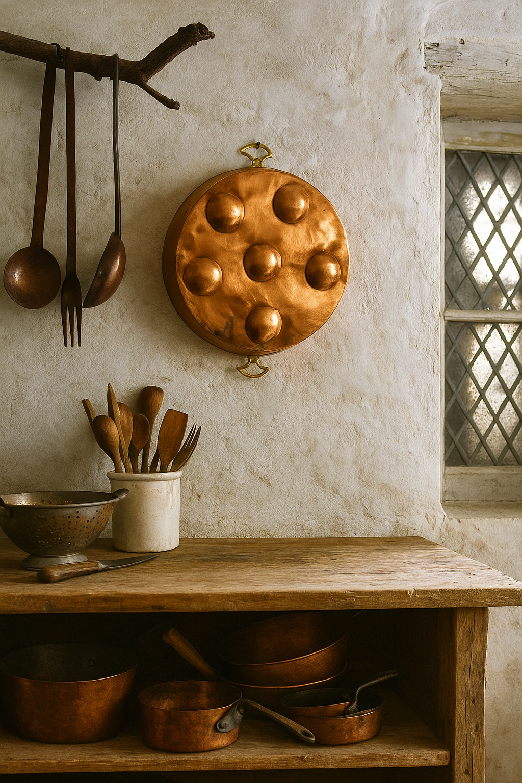 Antique French Copper Escargot Mould
