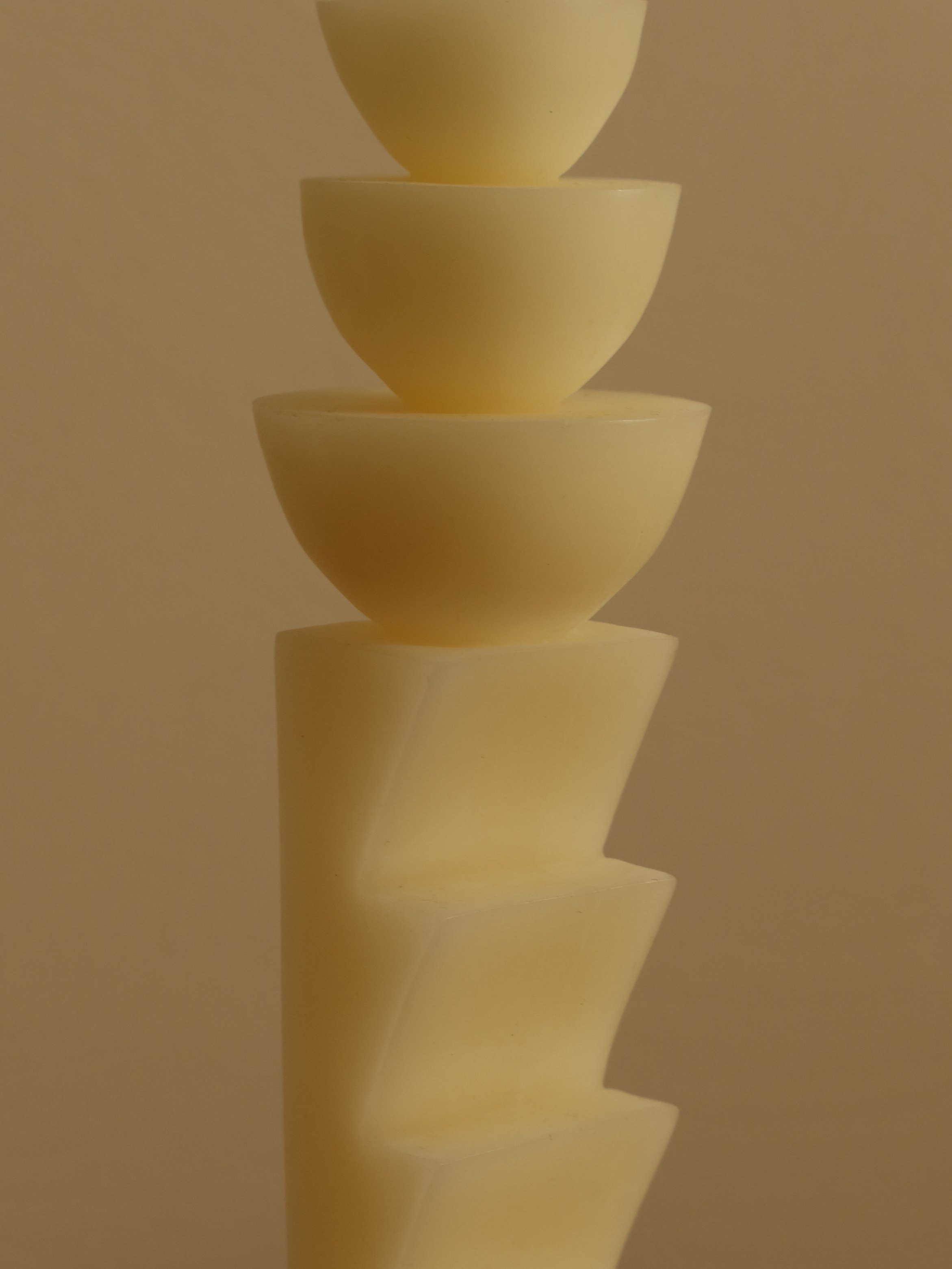 Bougie Flâner Columna en cire d'abeille nature fabriquée en France