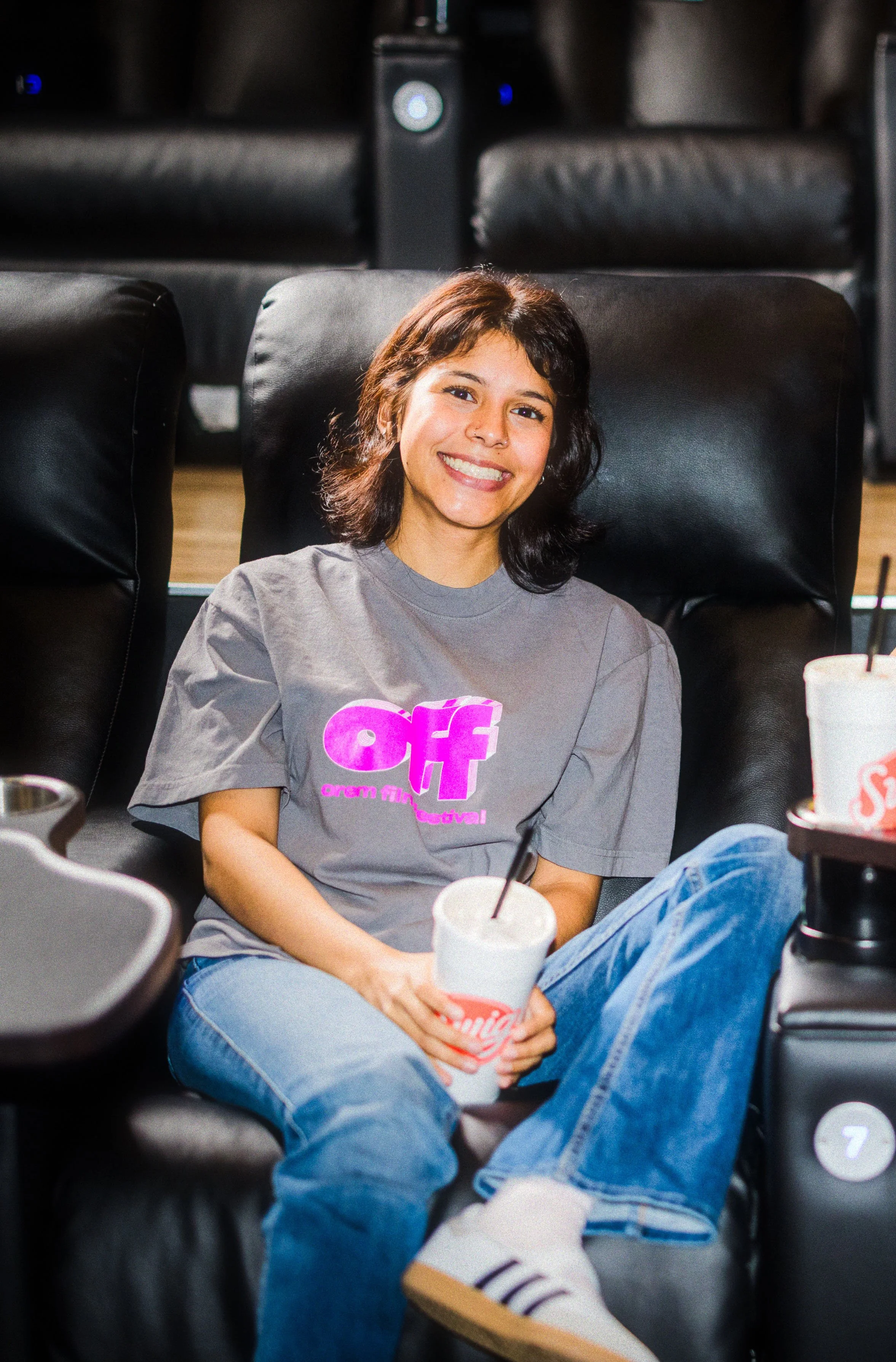 Charcoal Grey T-Shirt (Pink Logo)